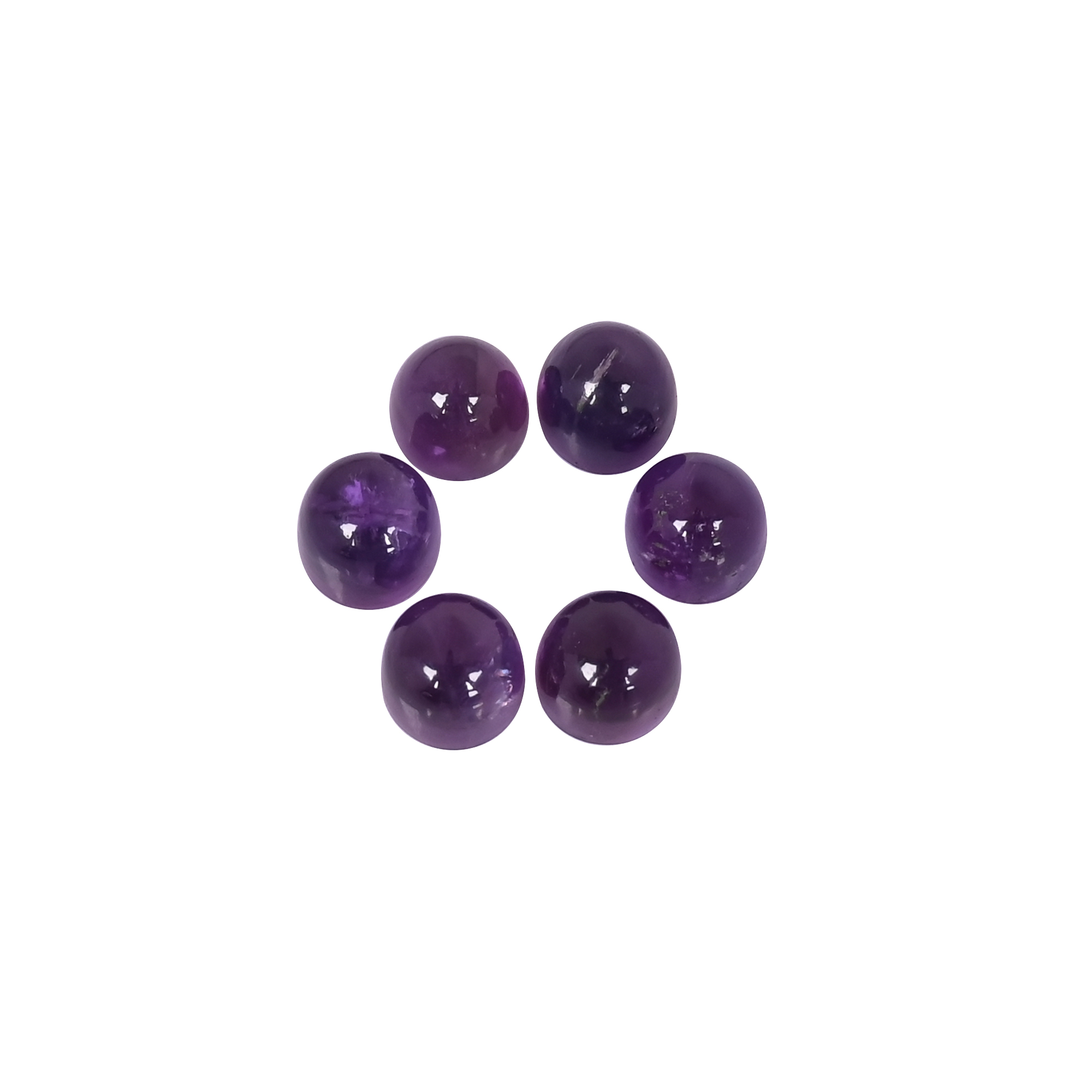Natural Purple Amethyst Bullet Shape Smooth Gemstone 7x8mm 395 Carat Premium Loose Stone for Jewelry Making