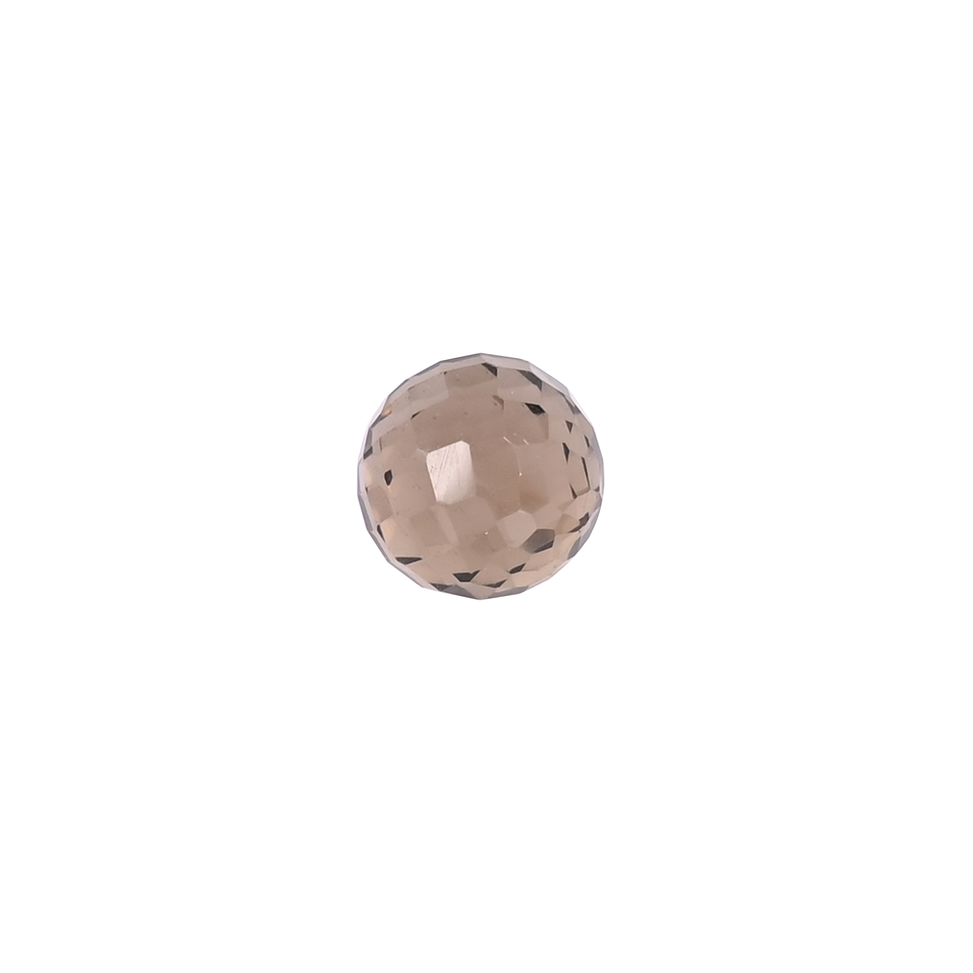 Natural Smoky Quartz Gemstone 8mm Ball Faceted Round Loose Stone for Jewelry Making