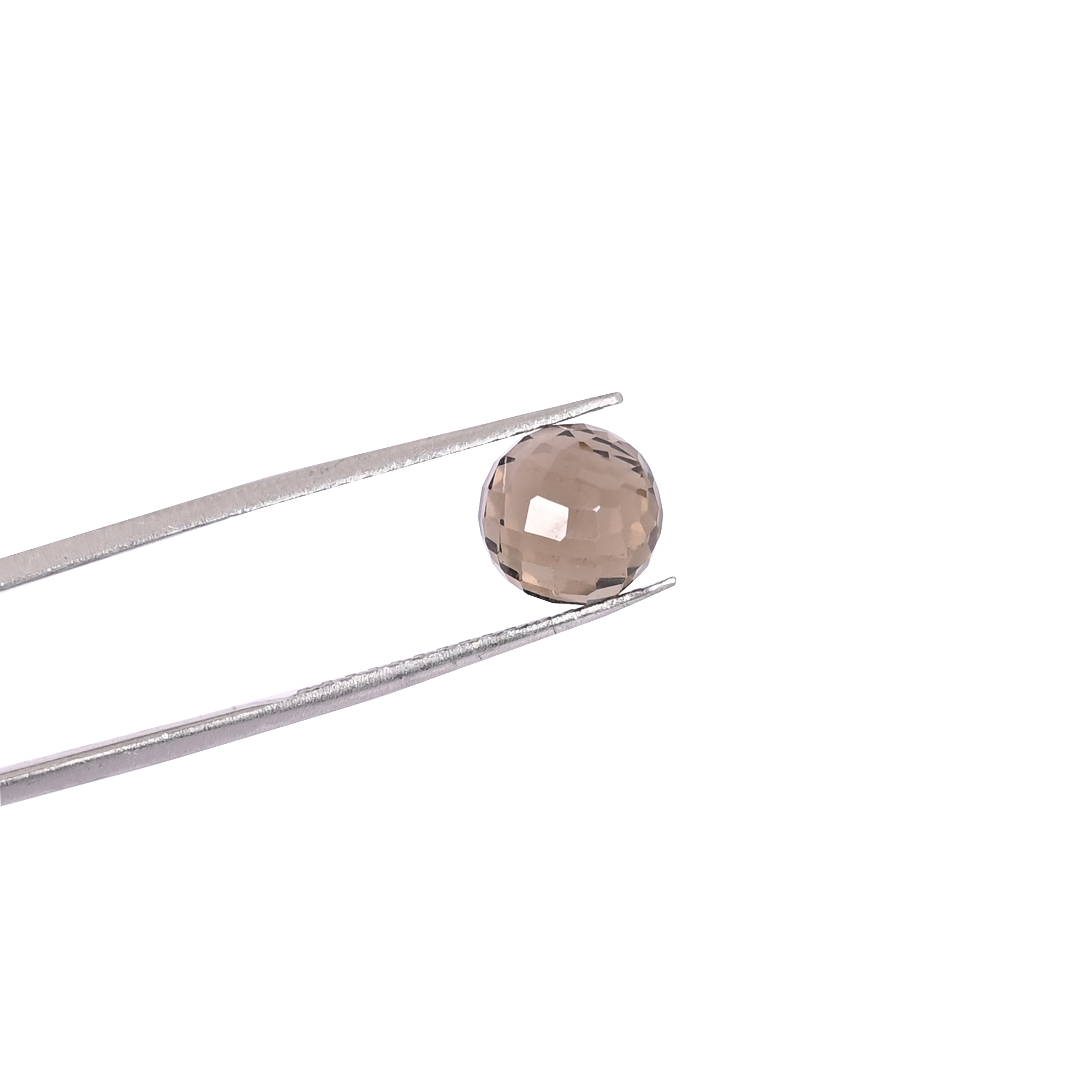 Natural Smoky Quartz Gemstone 8mm Ball Faceted Round Loose Stone for Jewelry Making