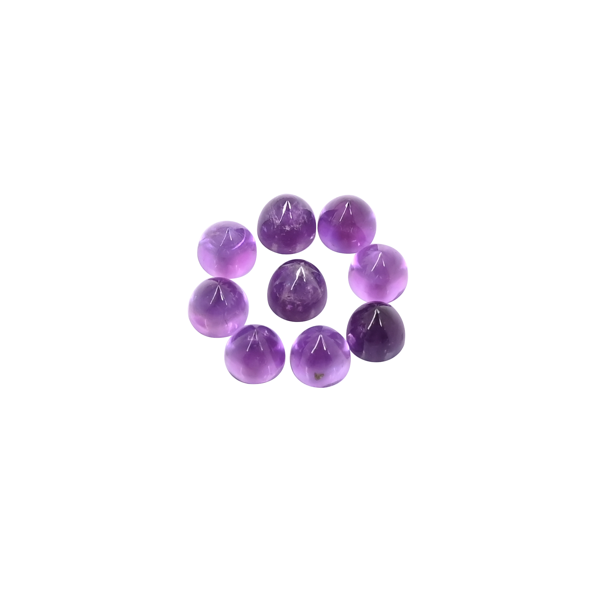 Natural Purple Amethyst Bullet Shape Smooth Gemstone Premium Loose Stone for Jewelry Making