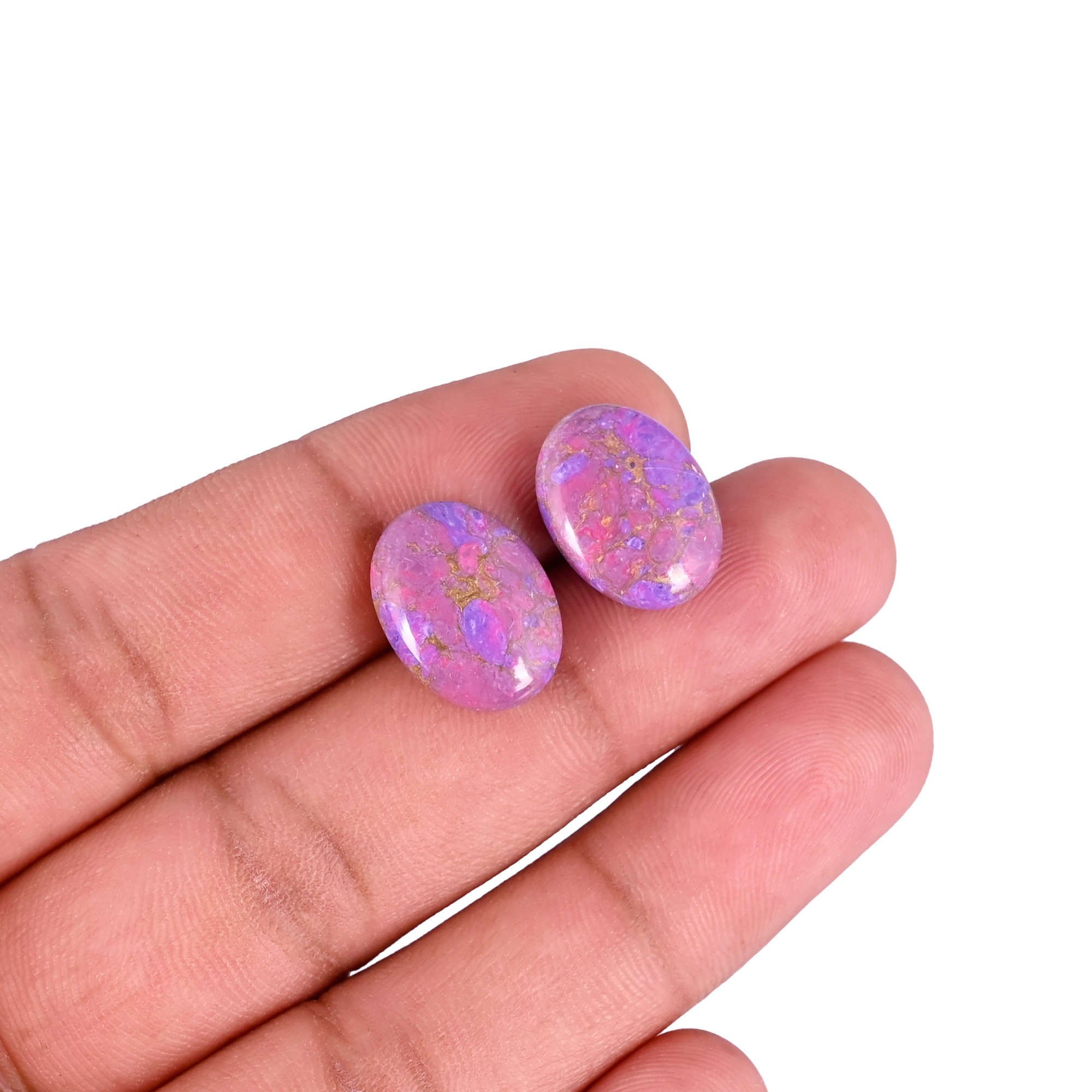 Purple Copper Turquoise Oval Cabochon Loose Gemstone Wholesale Lot For Jewelry Making