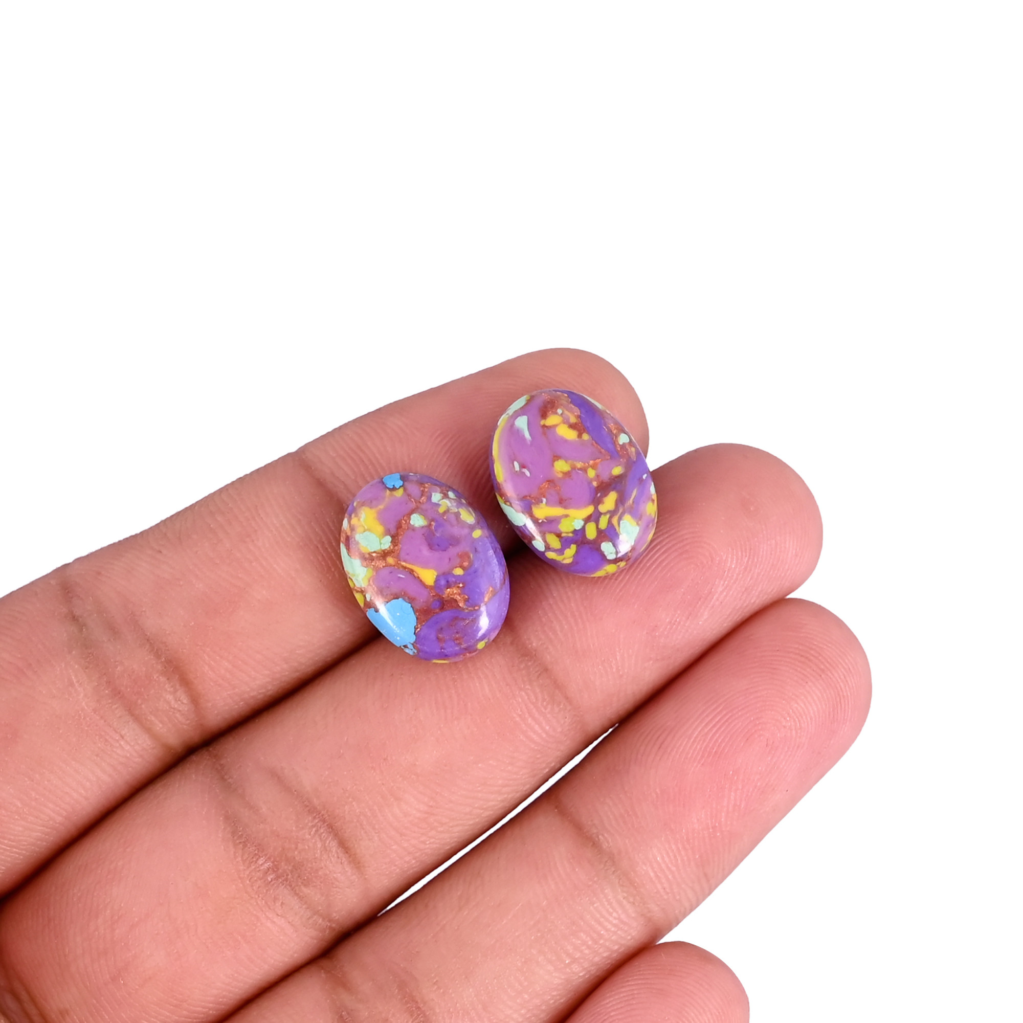 Purple Wholesale Lot Turquoise Oval Cabochon Loose Gemstone For Jewelry Making Earrings