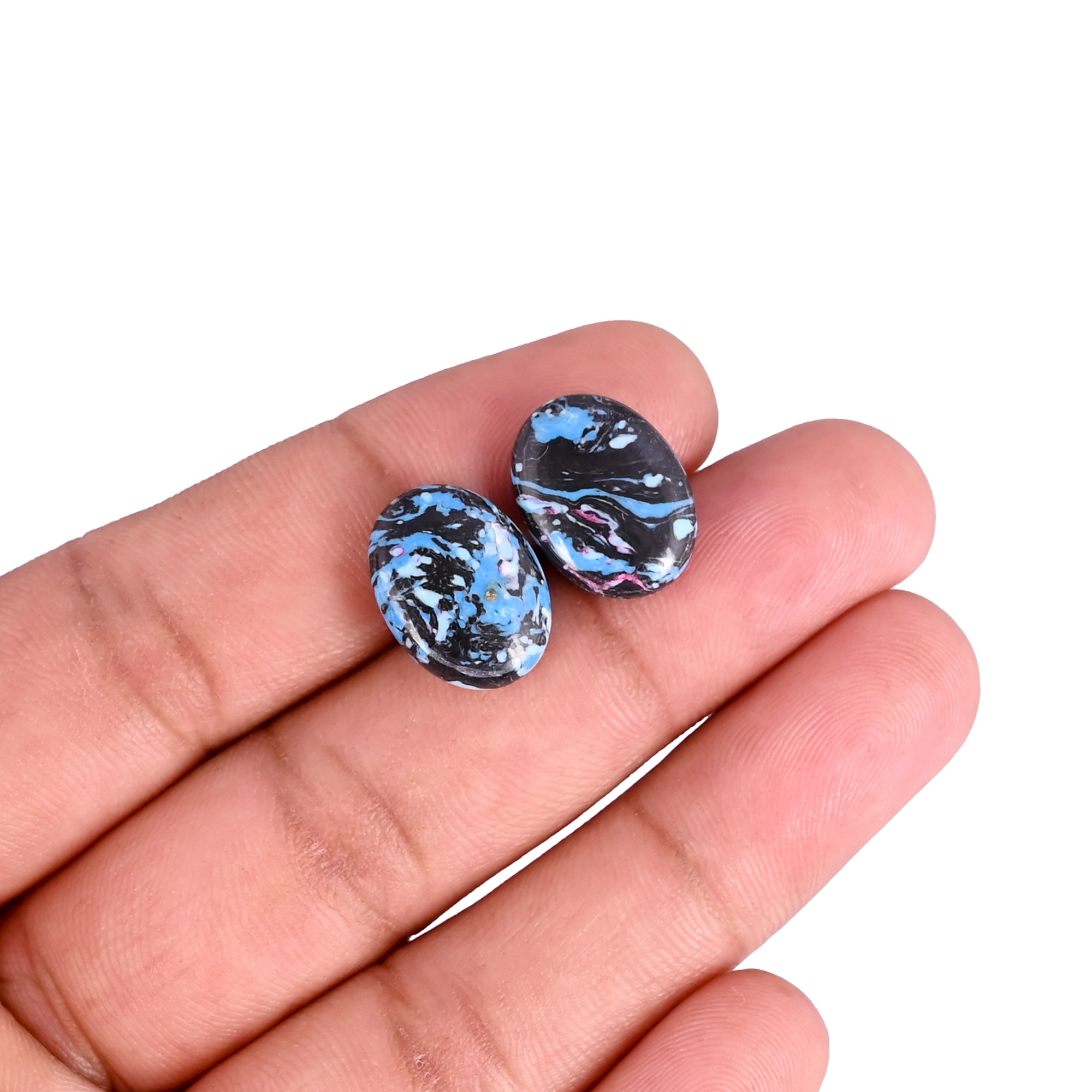 Wholesale Lot Oval Loose Gemstone Chinese Turquoise Stone For Jewelry Making Earrings