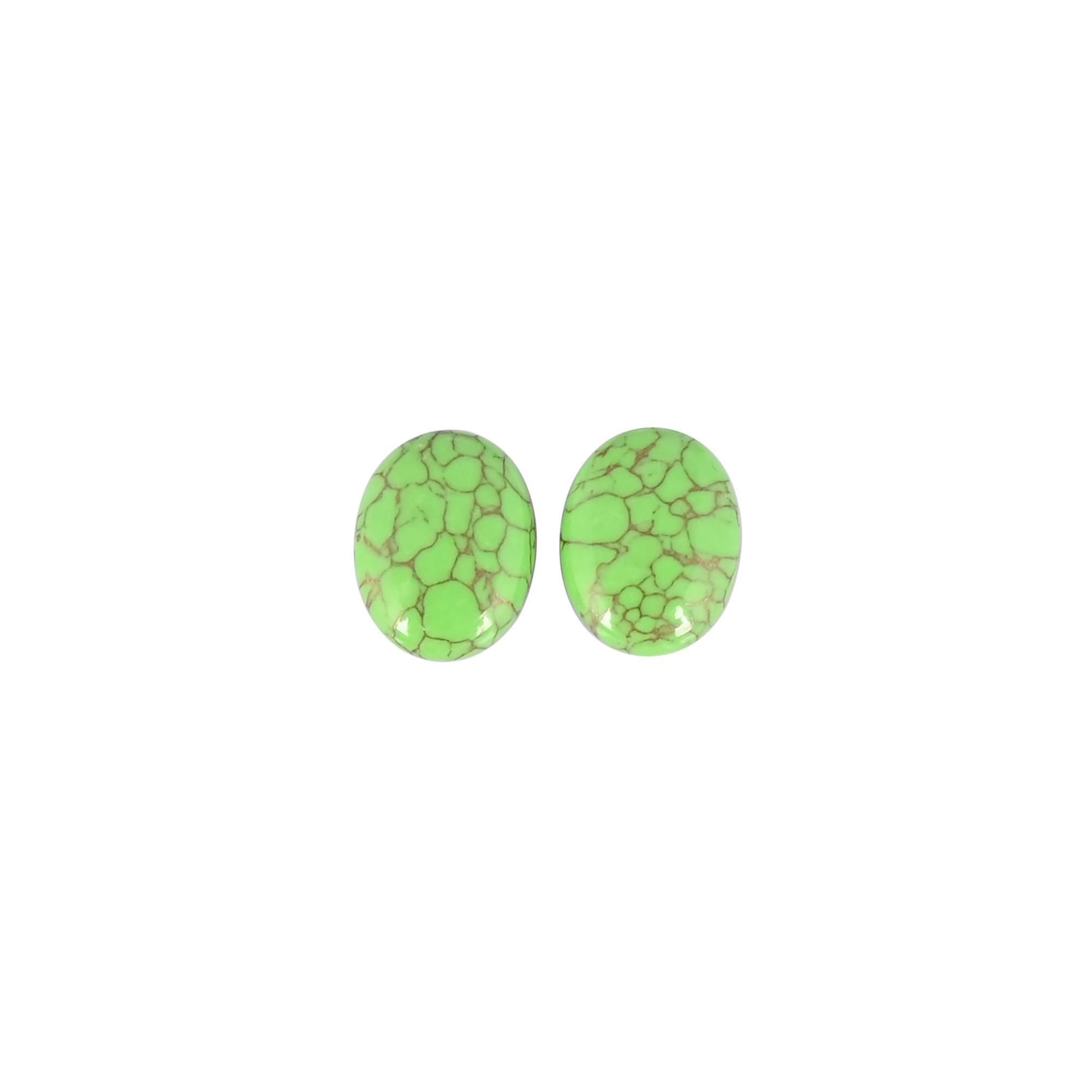 Green Copper Turquoise Oval Cabochon Loose Gemstone Wholesale Lot For Jewelry Making