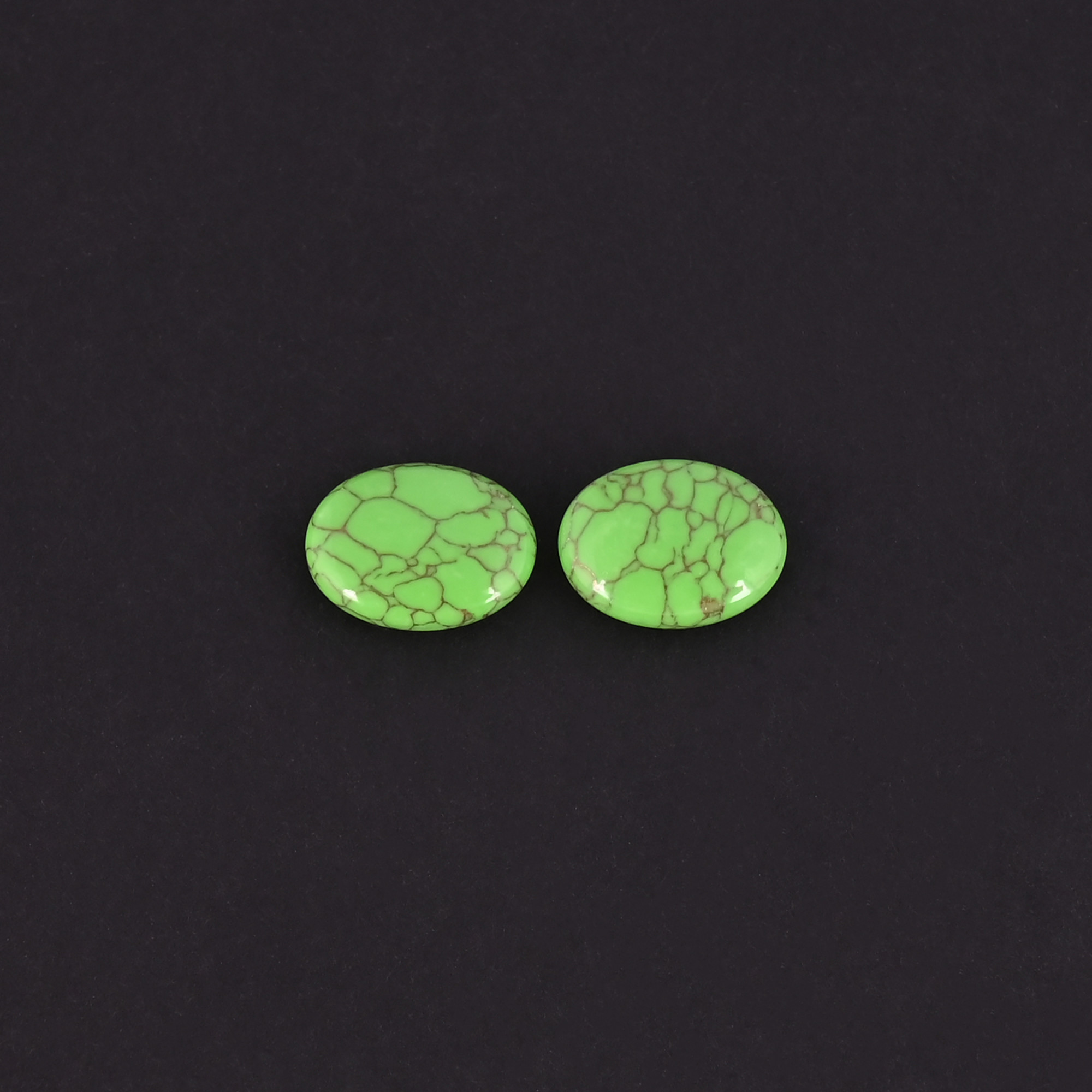 Green Copper Turquoise Oval Cabochon Loose Gemstone Wholesale Lot For Jewelry Making