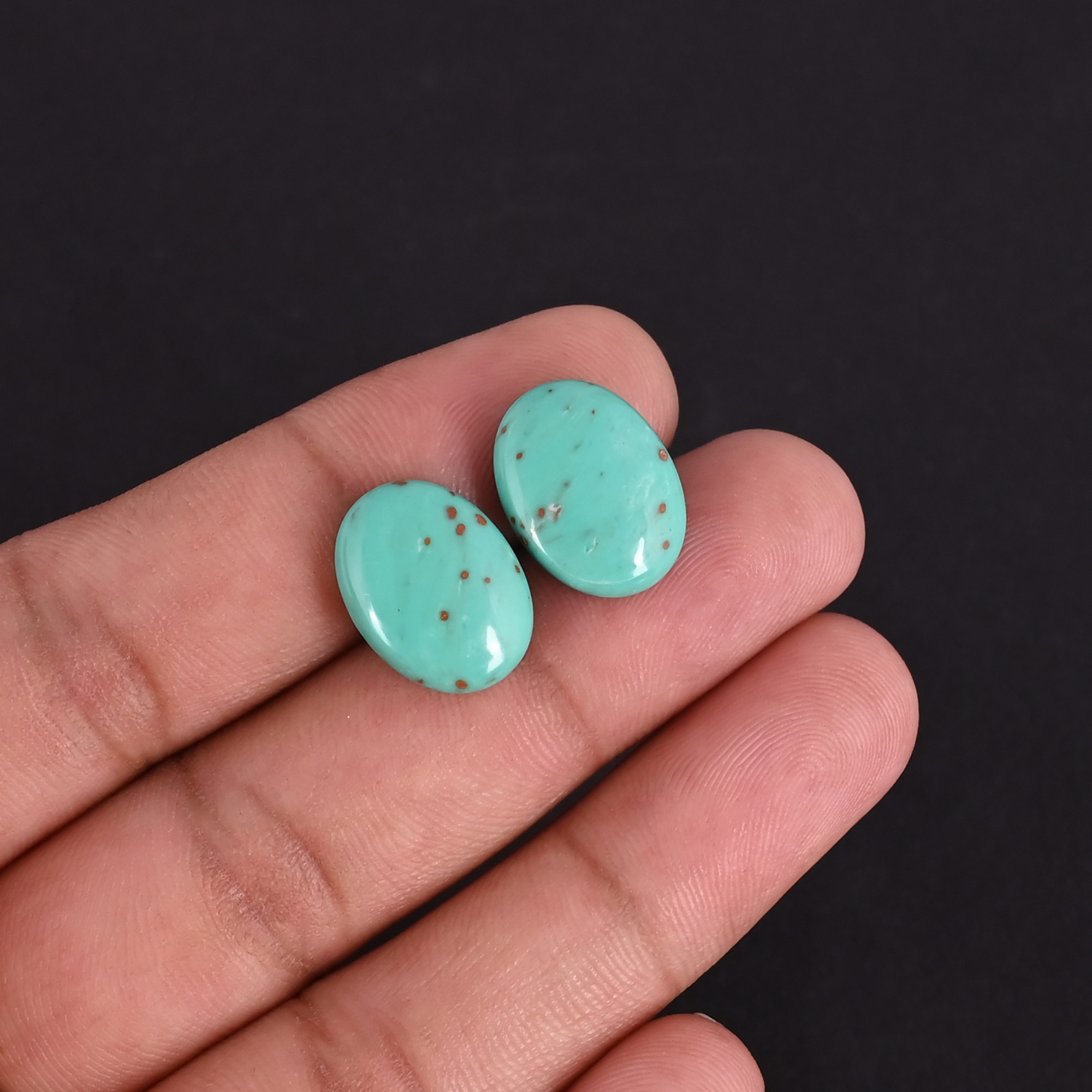 Wholesale Lot Turquoise Oval Cabochon Loose Gemstone For Jewelry Making Earrings