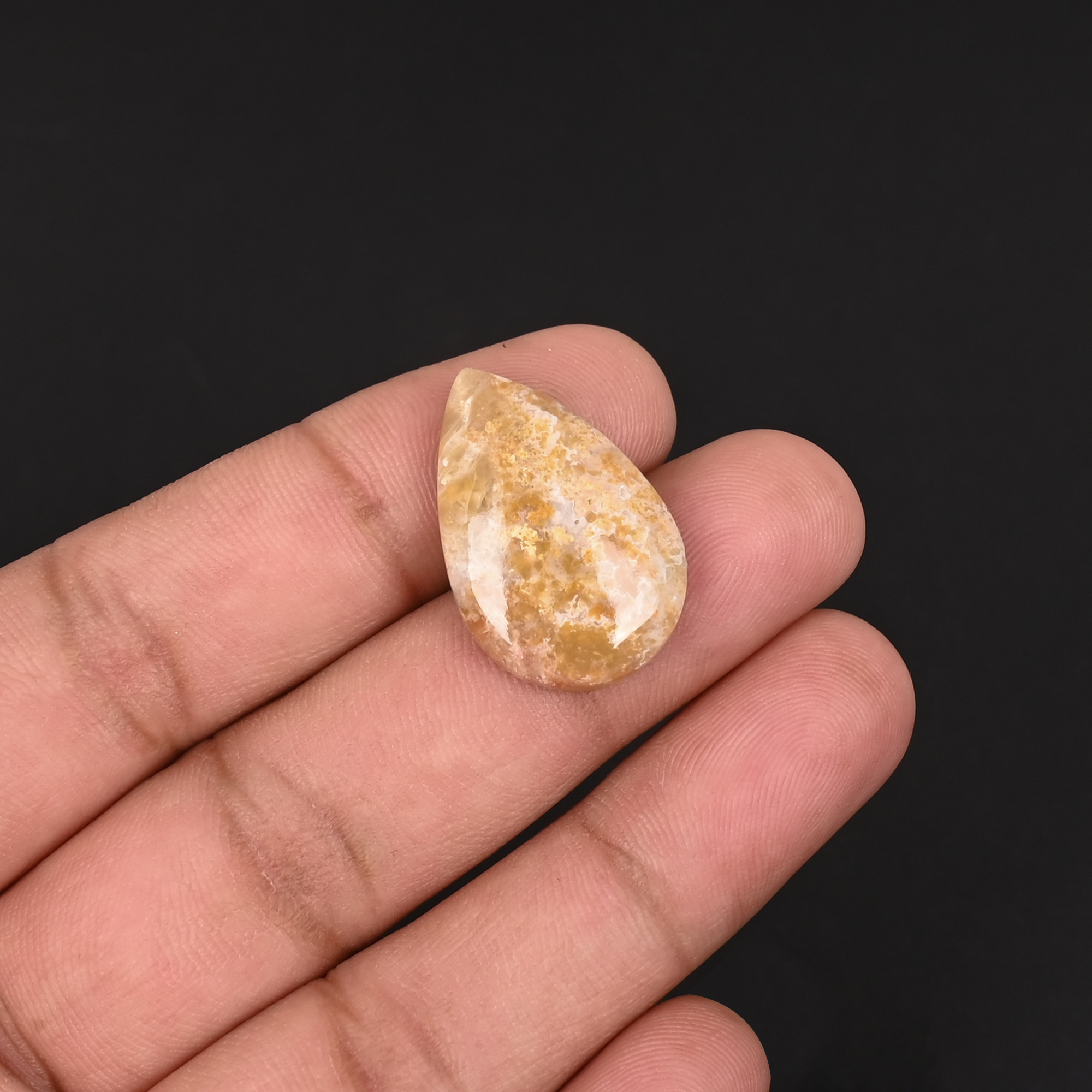 Natural Honey Opal Pear Shape Cabochon Gemstone 1705 Carats for Jewelry Making
