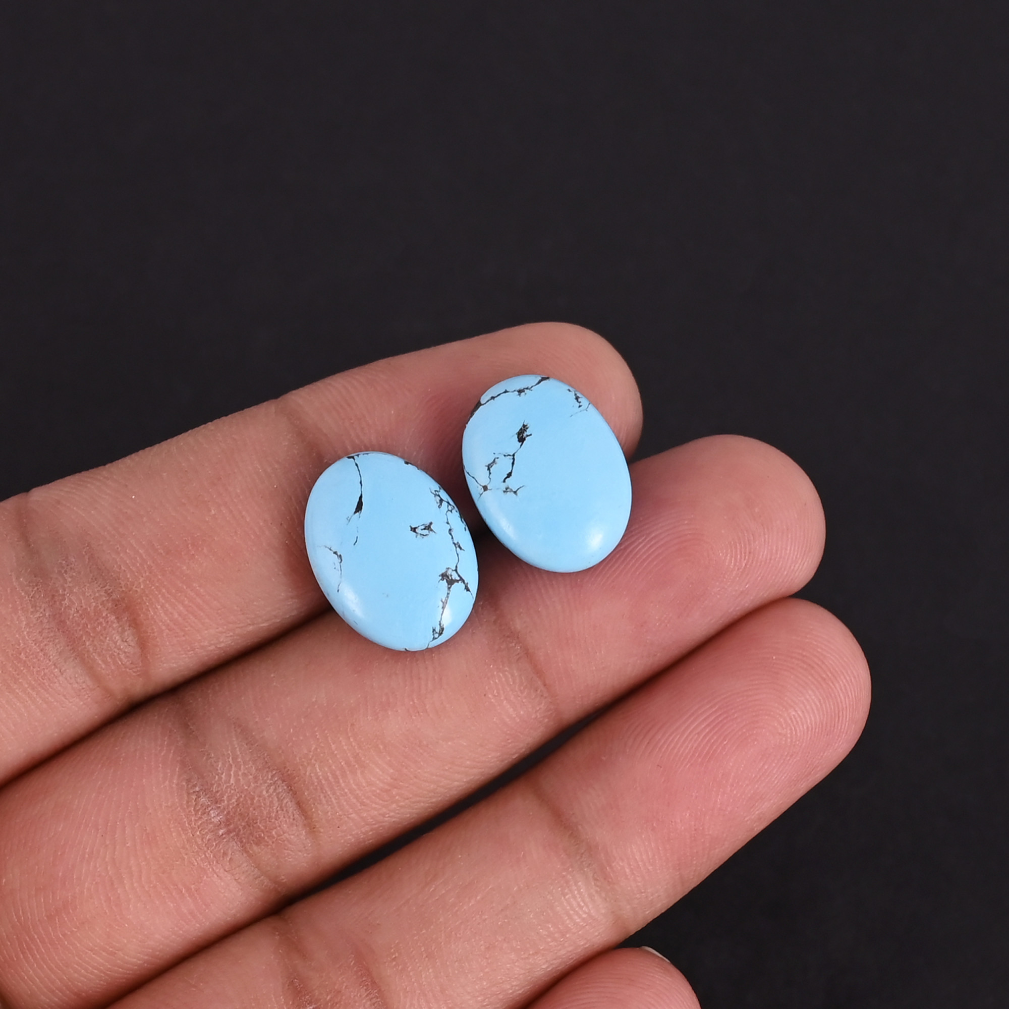Wholesale Lot Turquoise Oval Cabochon Loose Gemstone For Jewelry Making Earrings