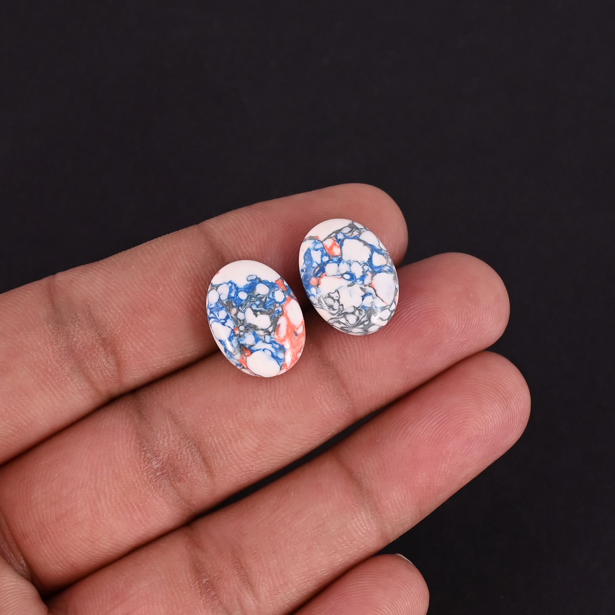 Oval Loose Gemstone Chinese Turquoise Stone For Jewelry Making Earrings Wholesale Lot