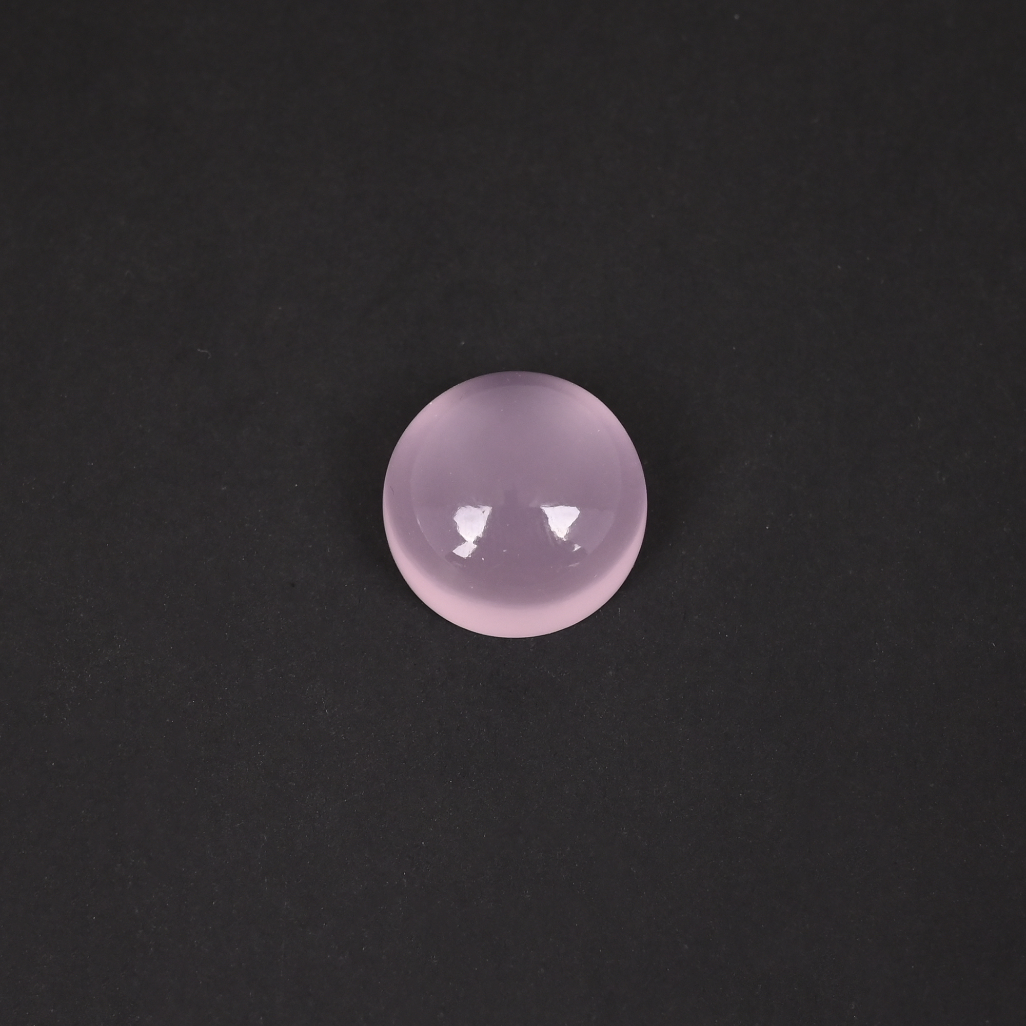 Ishu Gems Natural Rose Quartz Round Cabochon Polished Loose Gemstone 18mm 27 Carat Customizable for Jewelry Making