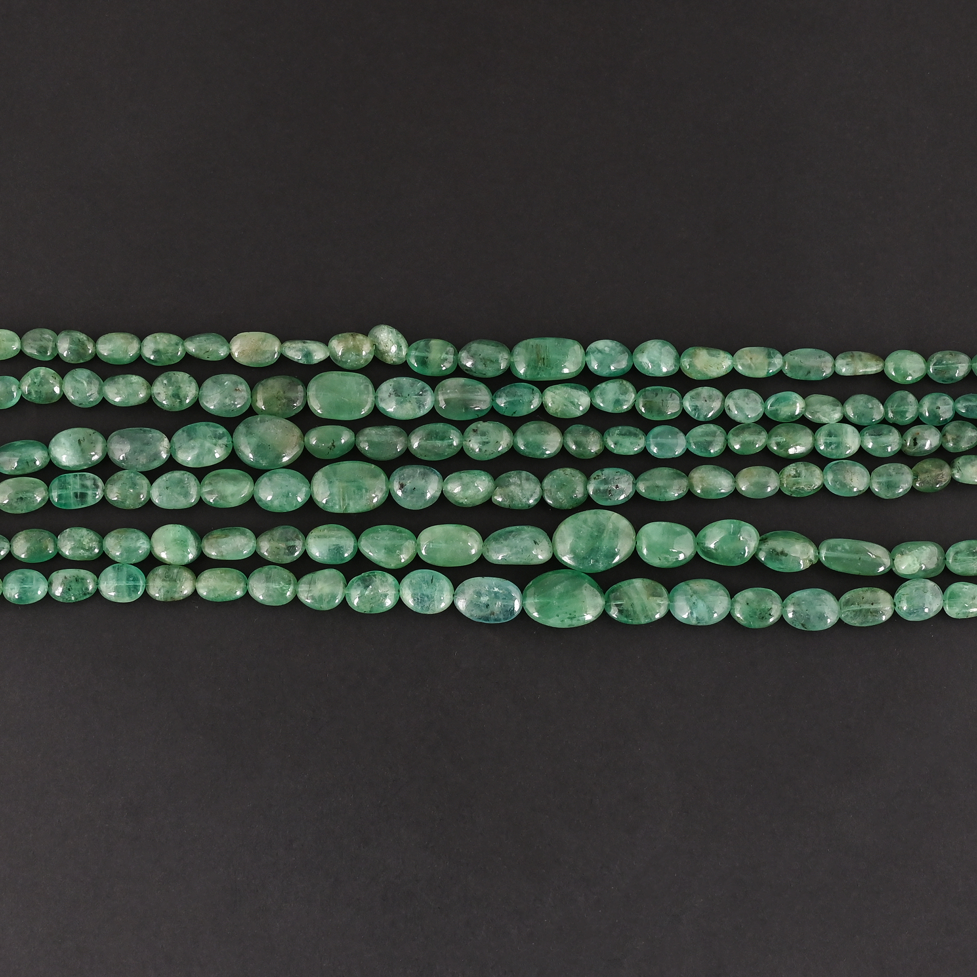 High Quality Natural Emerald Multi Layer Necklace Handmade Gemstone Jewelry