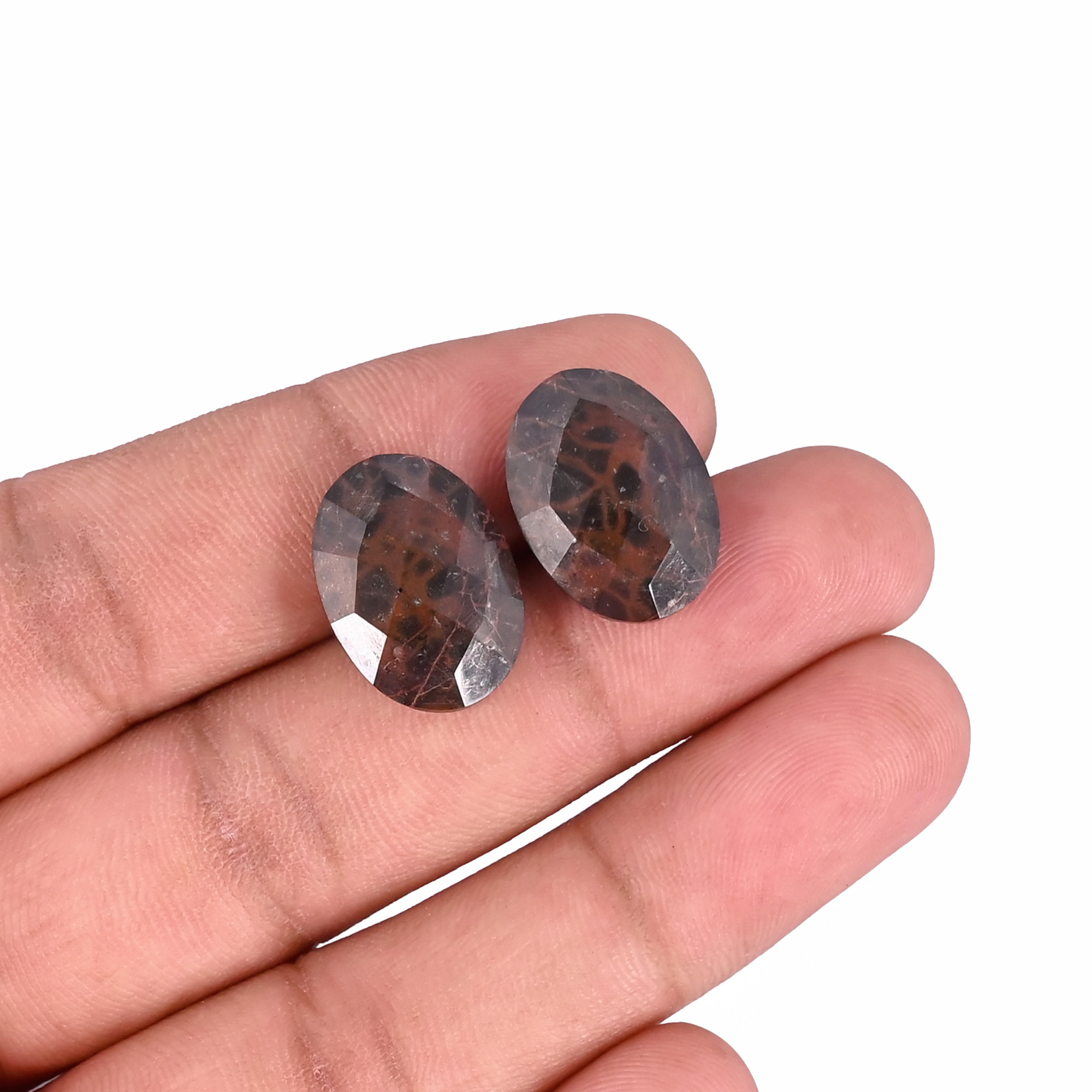Mahogany Obsidian Loose Oval Gemstone Wholesale Lot Stone For Jewelry Making Stone Earring