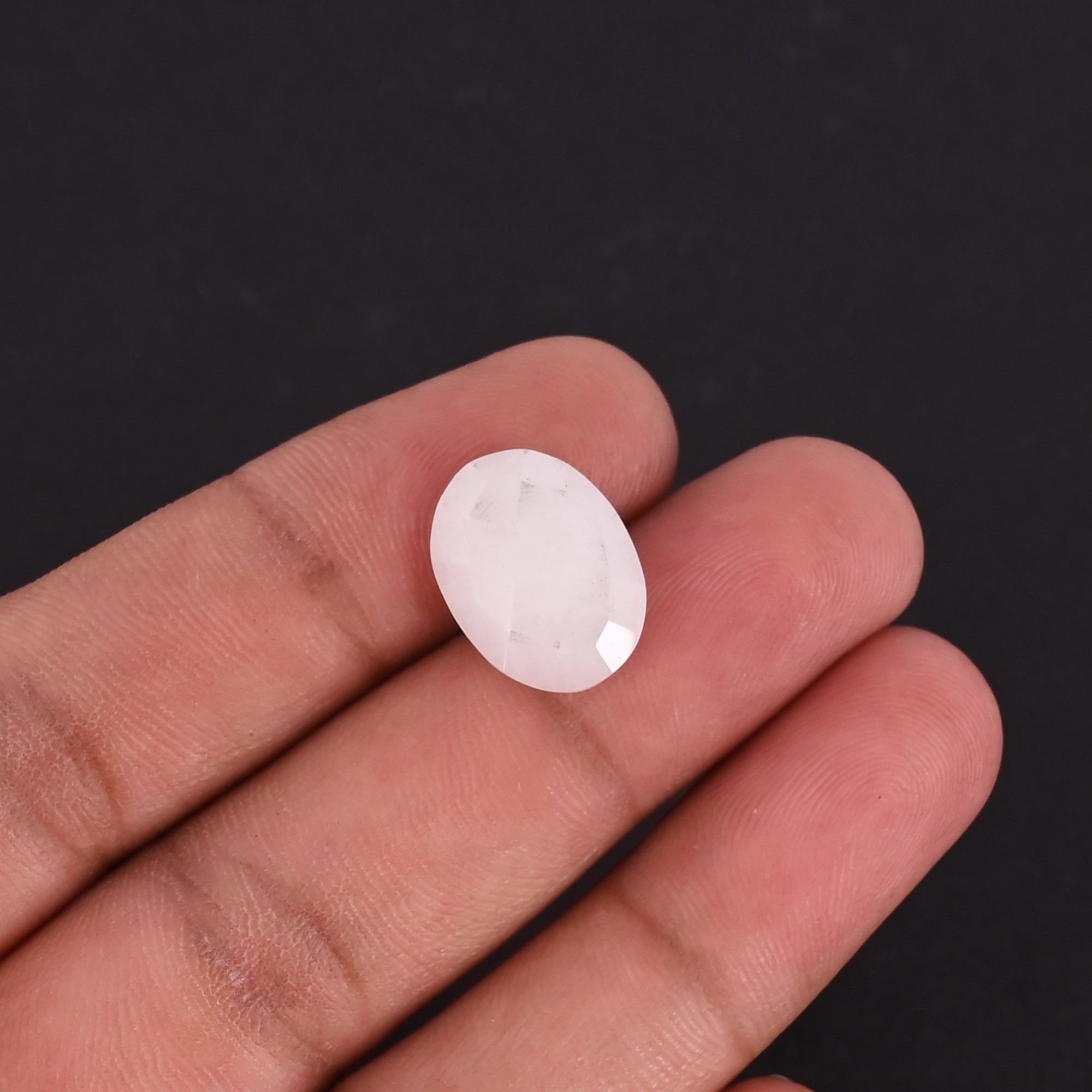 Wholesale Lot White Agate Loose Oval Gemstone Lot Stone For Jewelry Making Ring