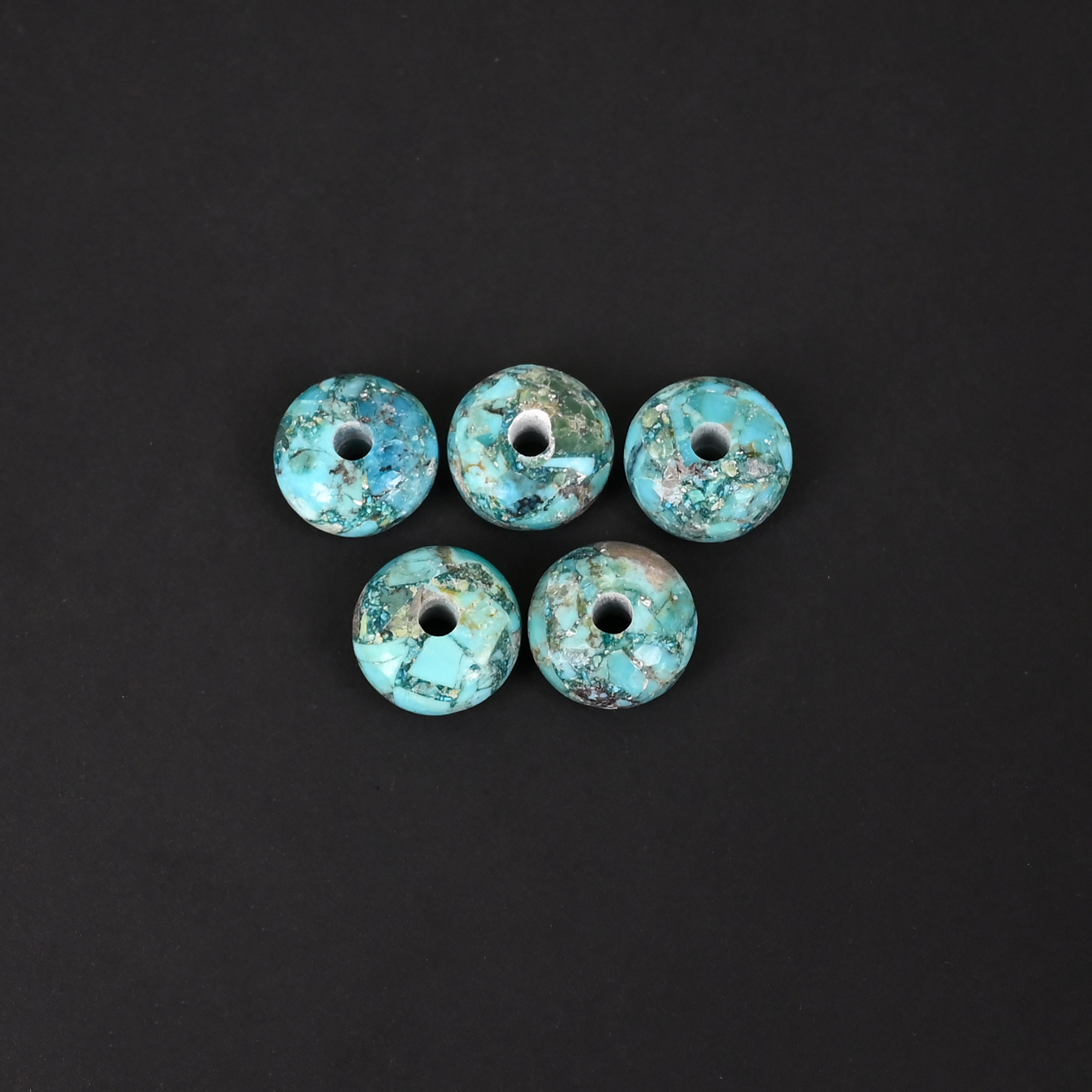 Natural Maximum Copper Turquoise Beads Polished Roundel Gemstone Beads for Jewelry Making