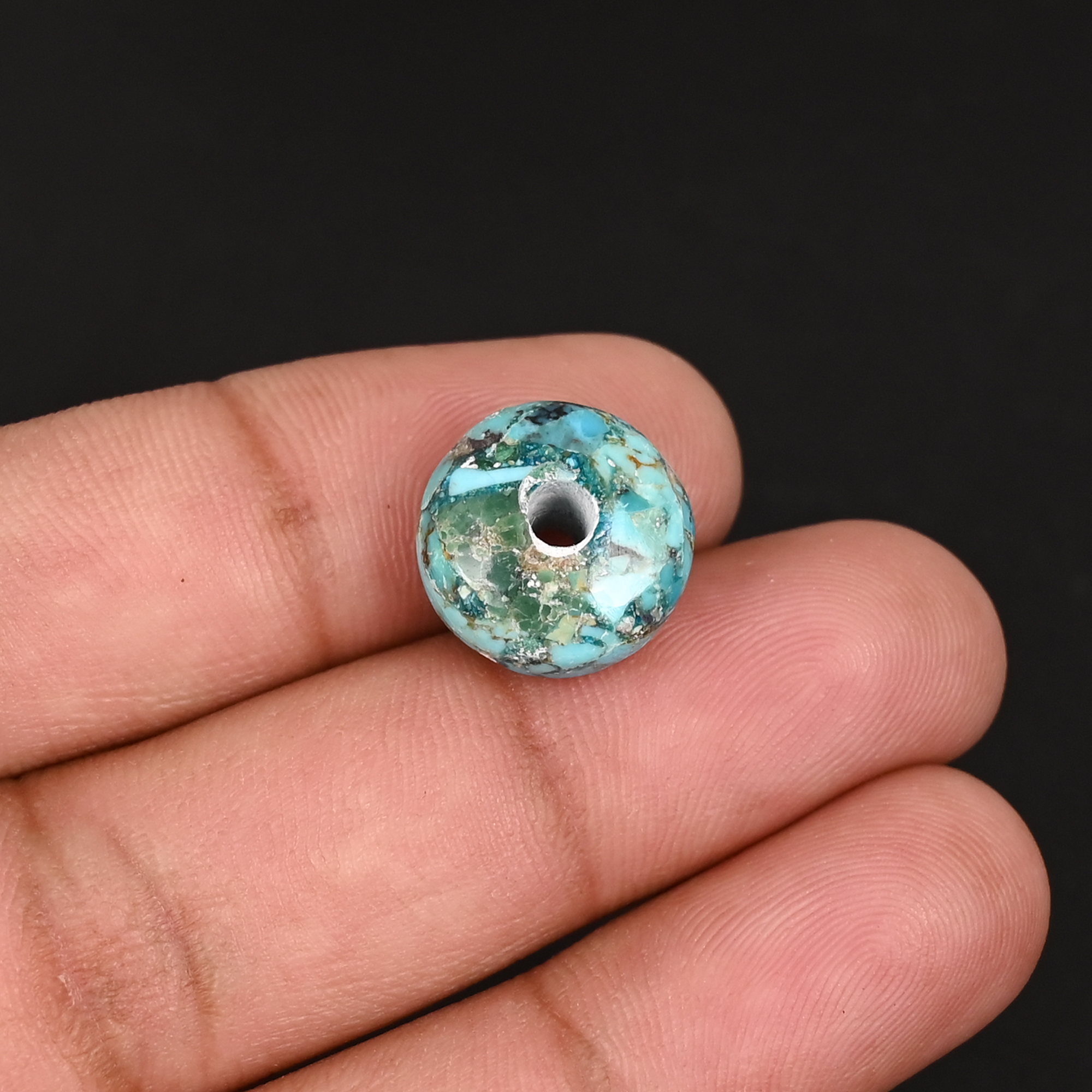 Natural Maximum Copper Turquoise Beads Polished Roundel Gemstone Beads for Jewelry Making