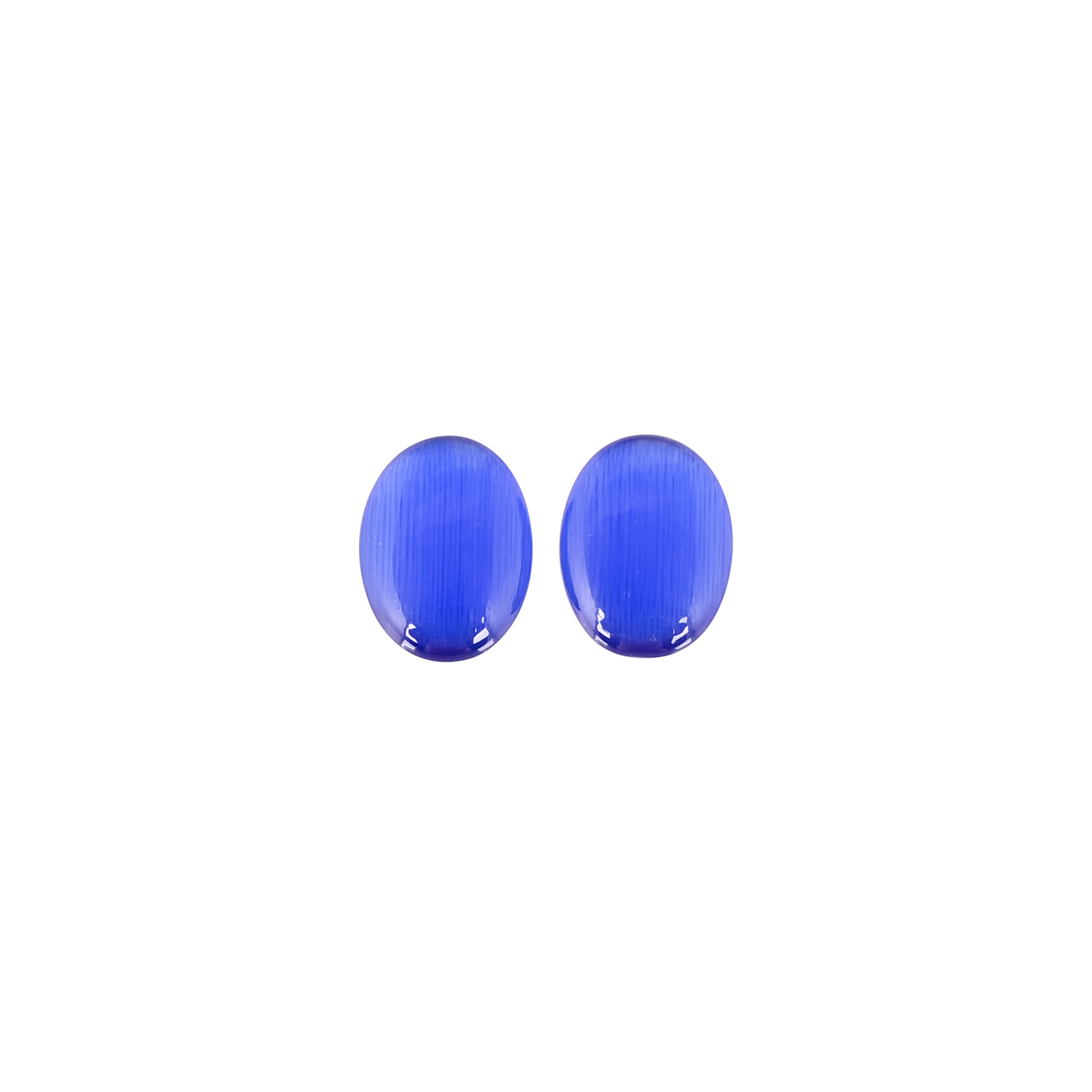 Wholesale Blue Cat Loose Oval Gemstone Lot Stone For Custom Jewelry Making Ring Earring