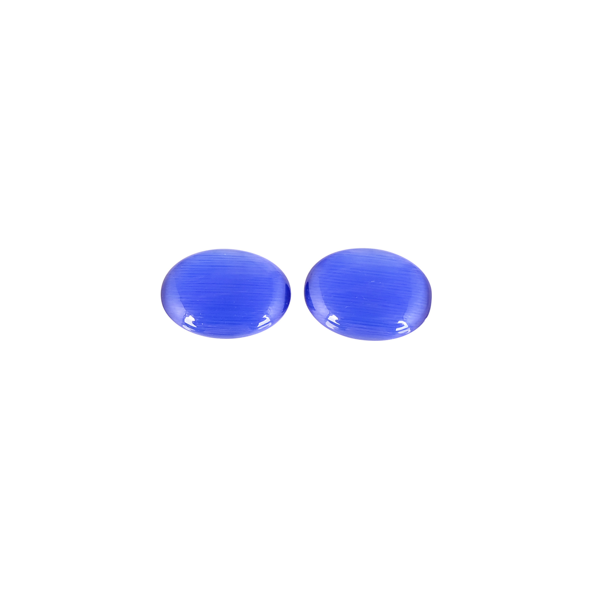 Wholesale Blue Cat Loose Oval Gemstone Lot Stone For Custom Jewelry Making Ring Earring