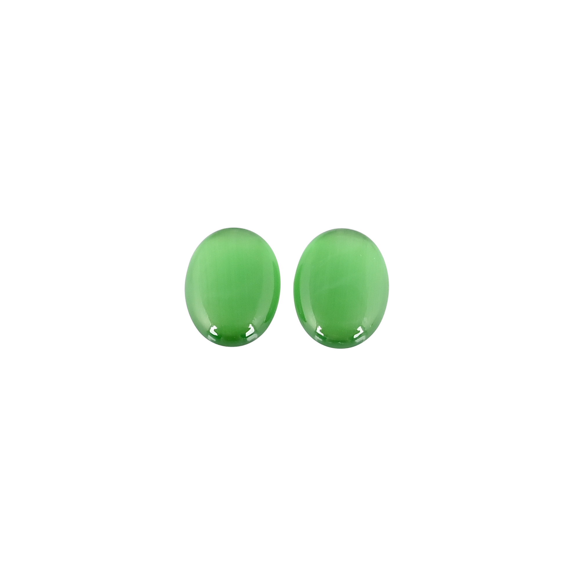 Wholesale Lot Green Cats Eye Loose Oval Gemstone Lot Stone For Jewelry Making Ring Earring