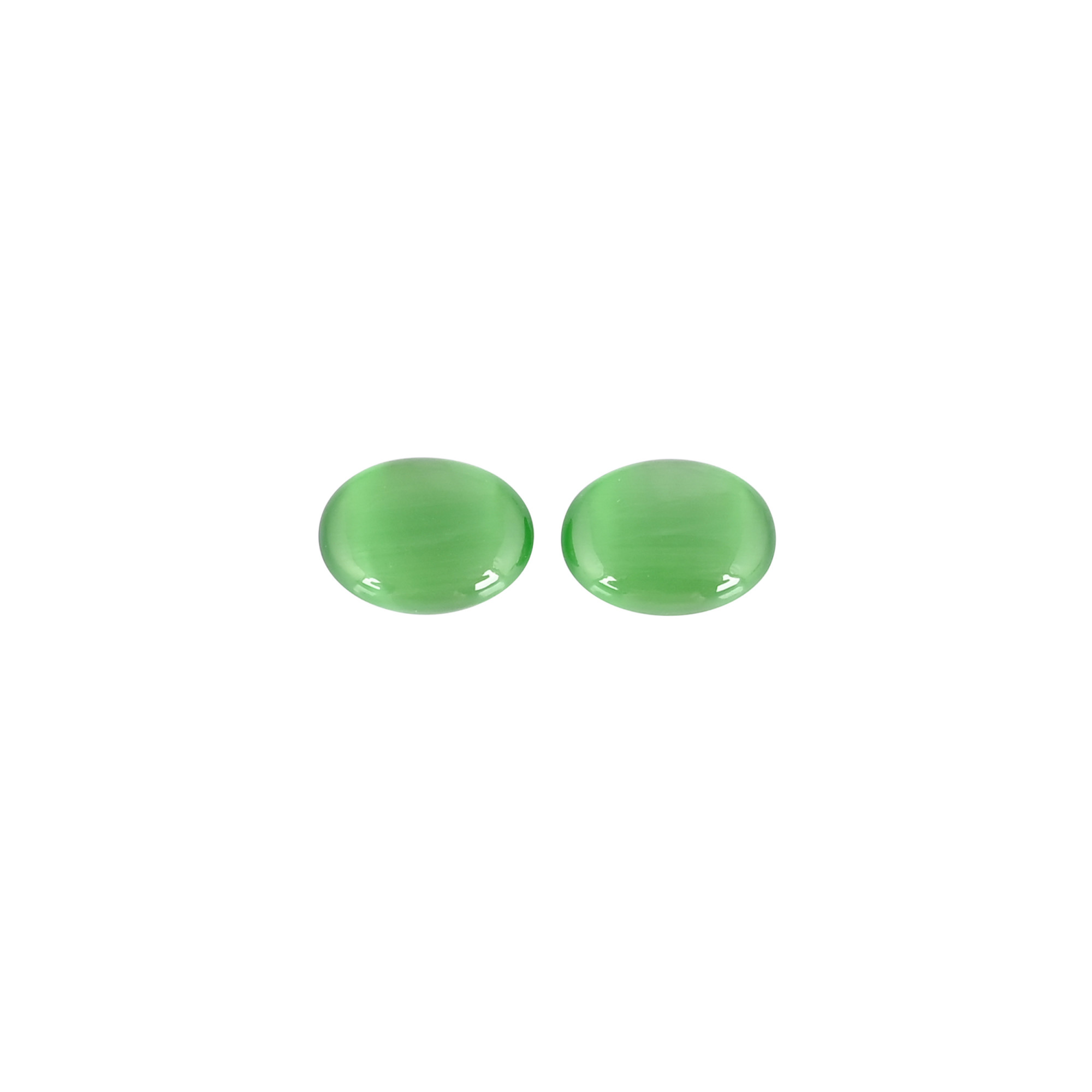 Wholesale Lot Green Cats Eye Loose Oval Gemstone Lot Stone For Jewelry Making Ring Earring