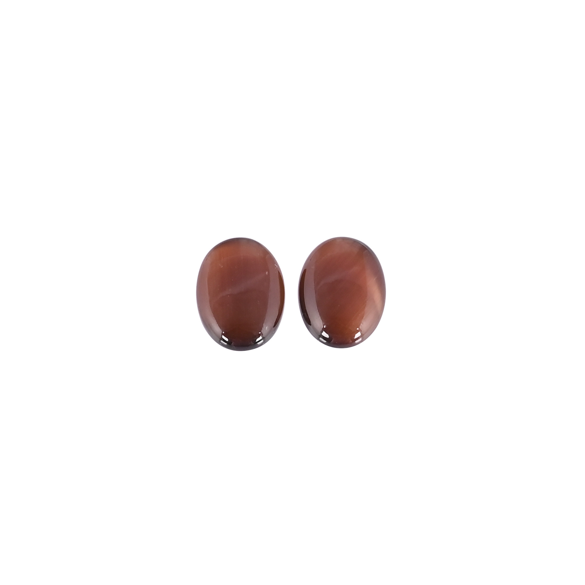 Lab Dark Brown Cats Eye Oval Cabochons Cats Eye Calibrated Gemstone 16x12 mm Loose Gemstones for Jewelry Making Ring Earrings
