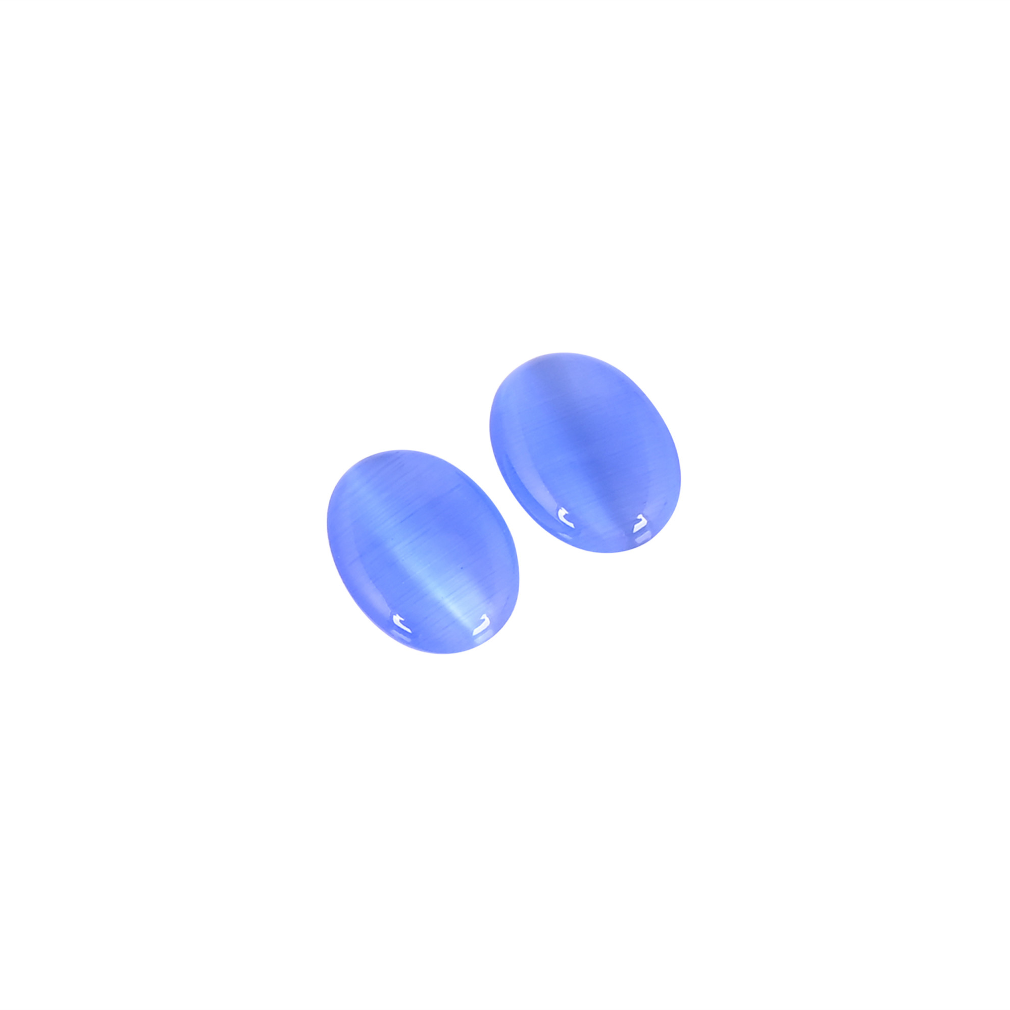 Wholesale Lot Blue Cats Eye Loose Oval Cabochon Gemstone Lot Stone For Jewelry Making Ring