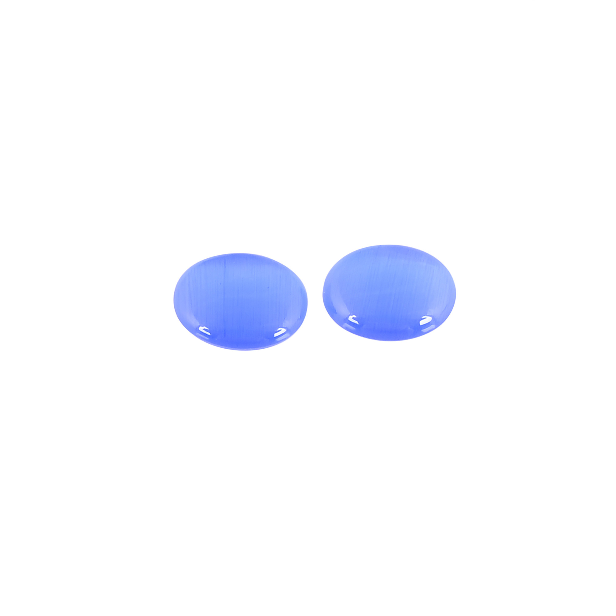 Wholesale Lot Blue Cats Eye Loose Oval Cabochon Gemstone Lot Stone For Jewelry Making Ring