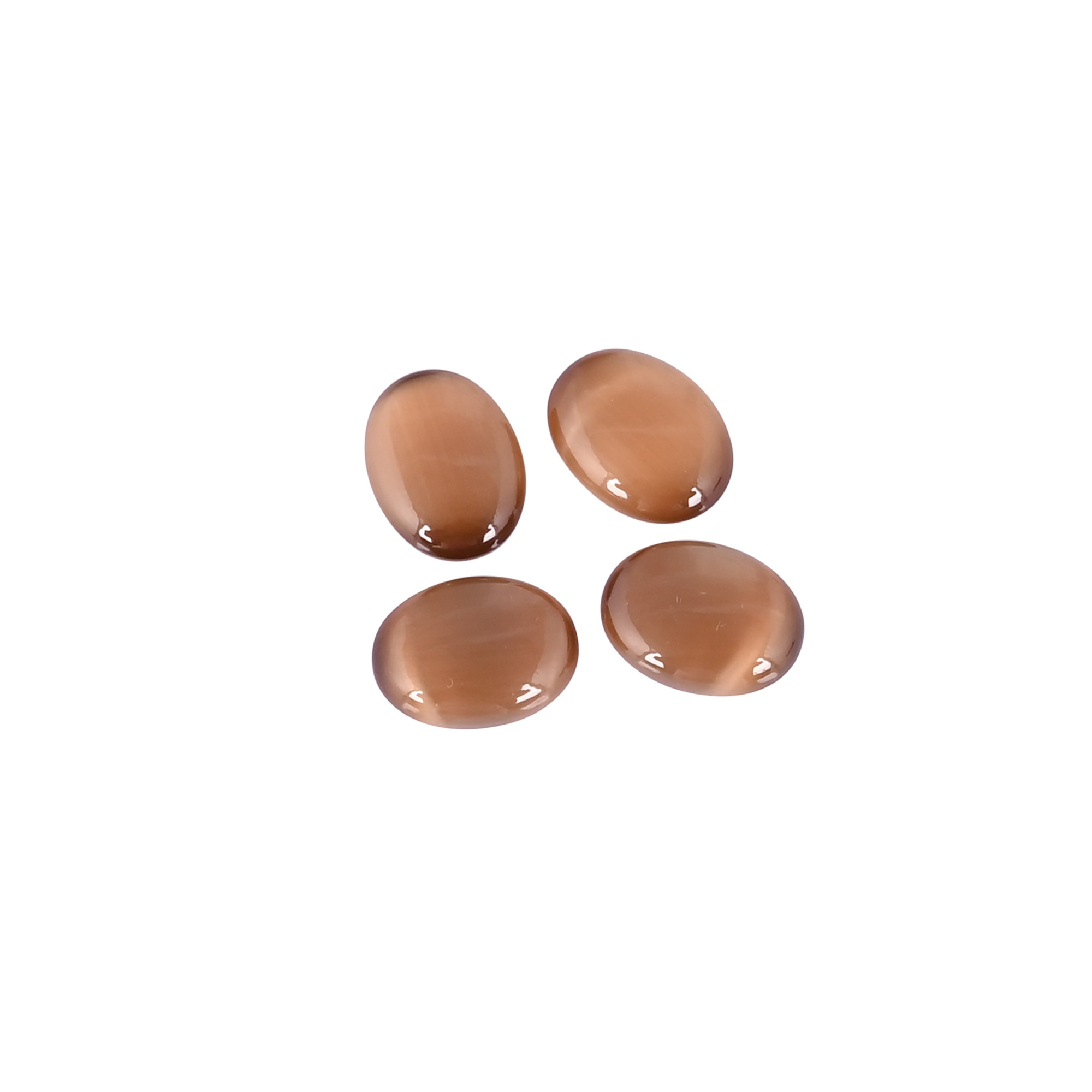High Quality Synthetic Cat Eye Gemstone Cabochons 1813 mm Oval Puff Customized Size for Jewelry Making Gemstones Lot