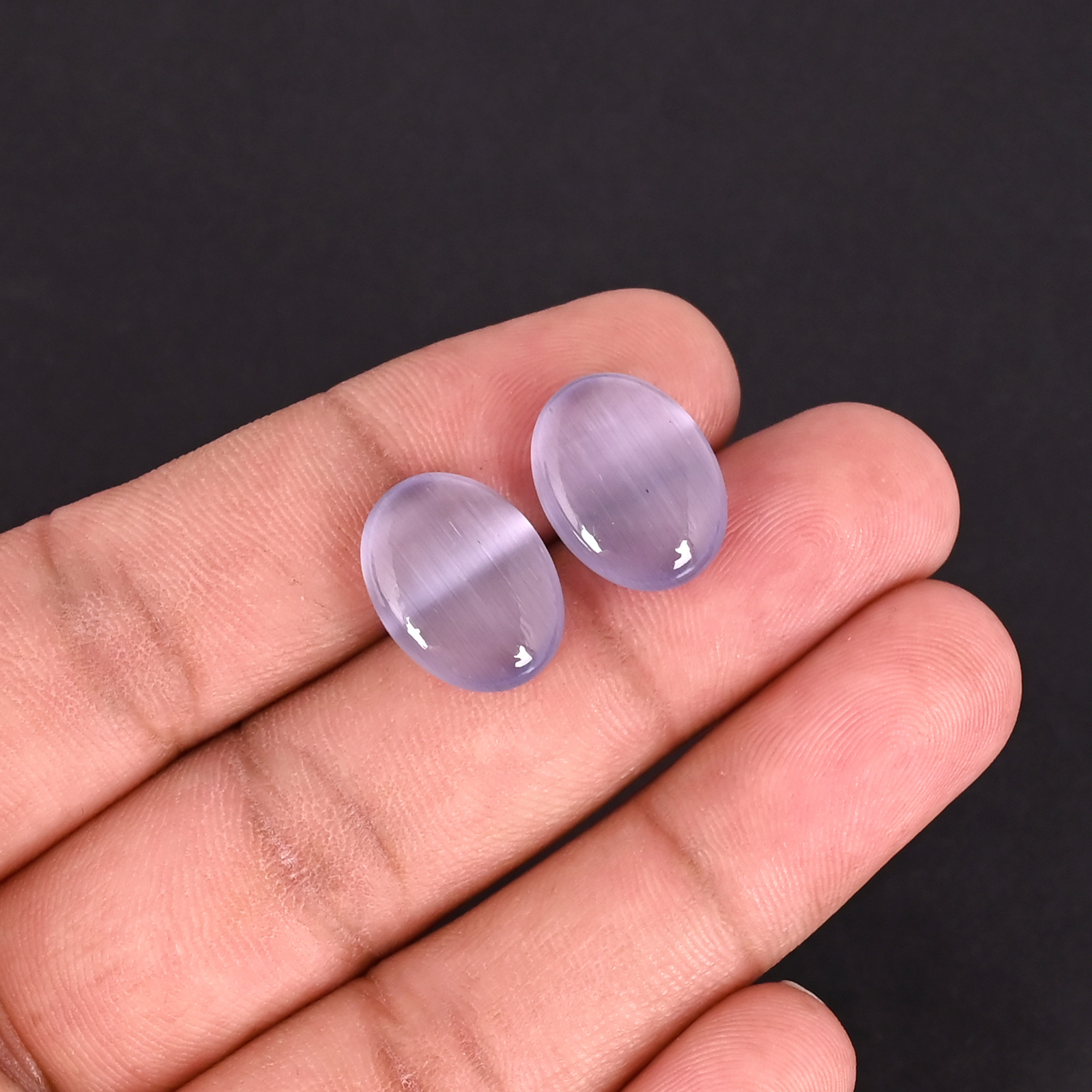 Grey Cats Eye Wholesale Gemstone Lot For Jewelry Making Earrings Oval Cabochon Gemstone