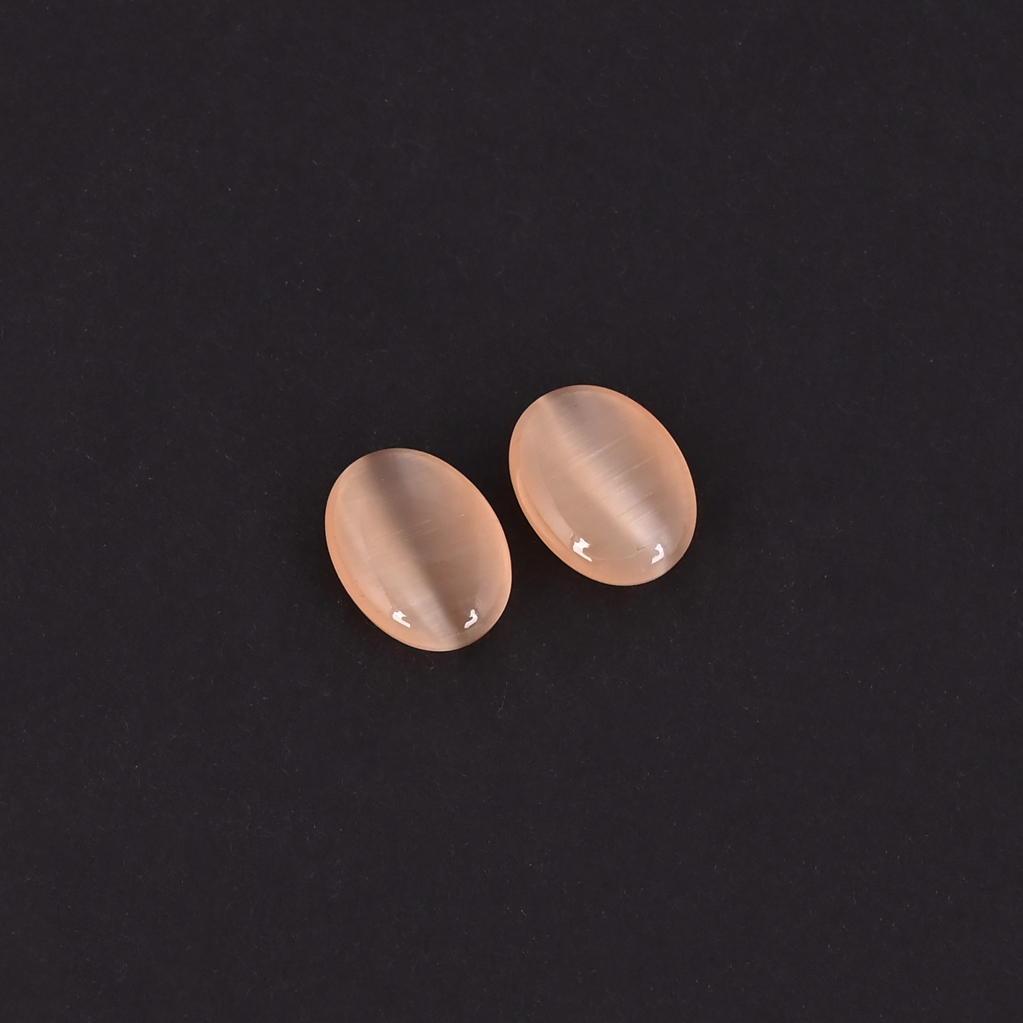 Wholesale Lot Peach Cats Eye Loose Oval Gemstone Lot Stone For Jewelry Making Ring Earring