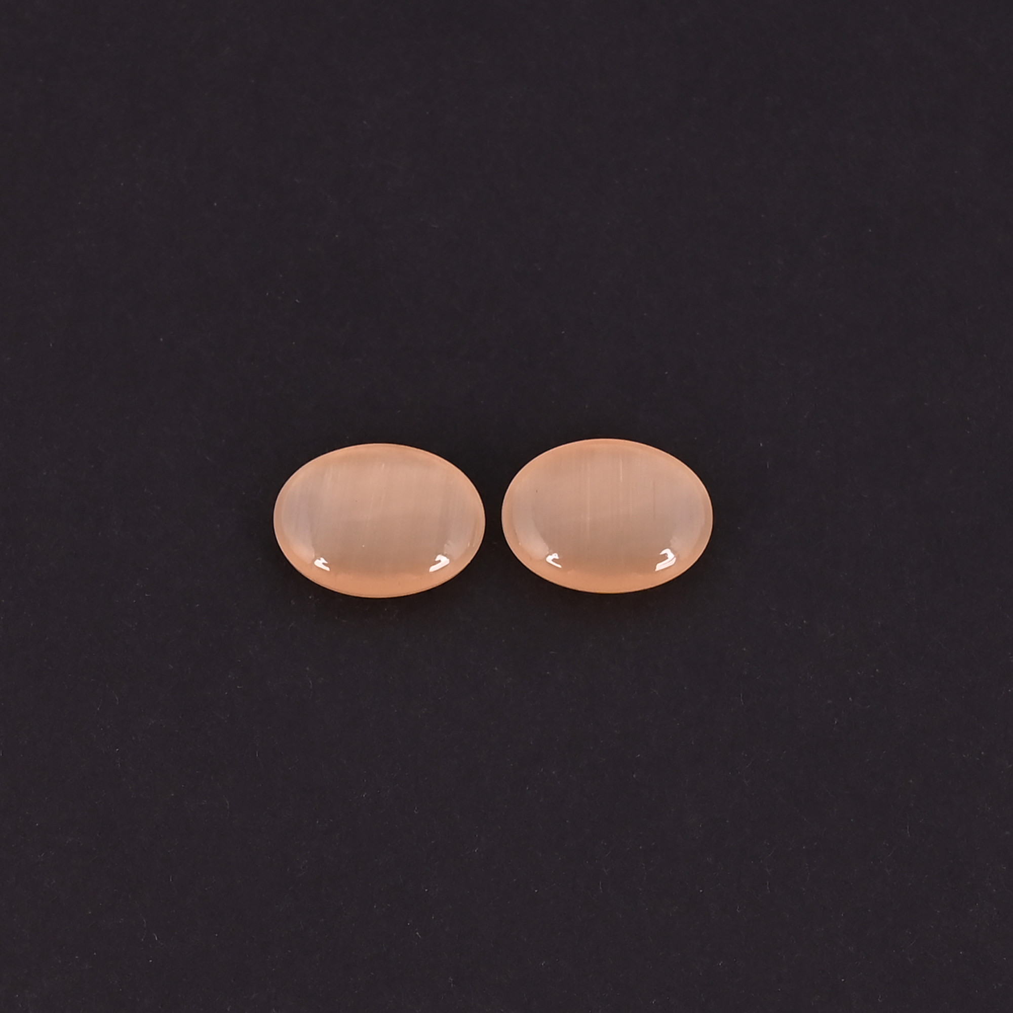 Wholesale Lot Peach Cats Eye Loose Oval Gemstone Lot Stone For Jewelry Making Ring Earring