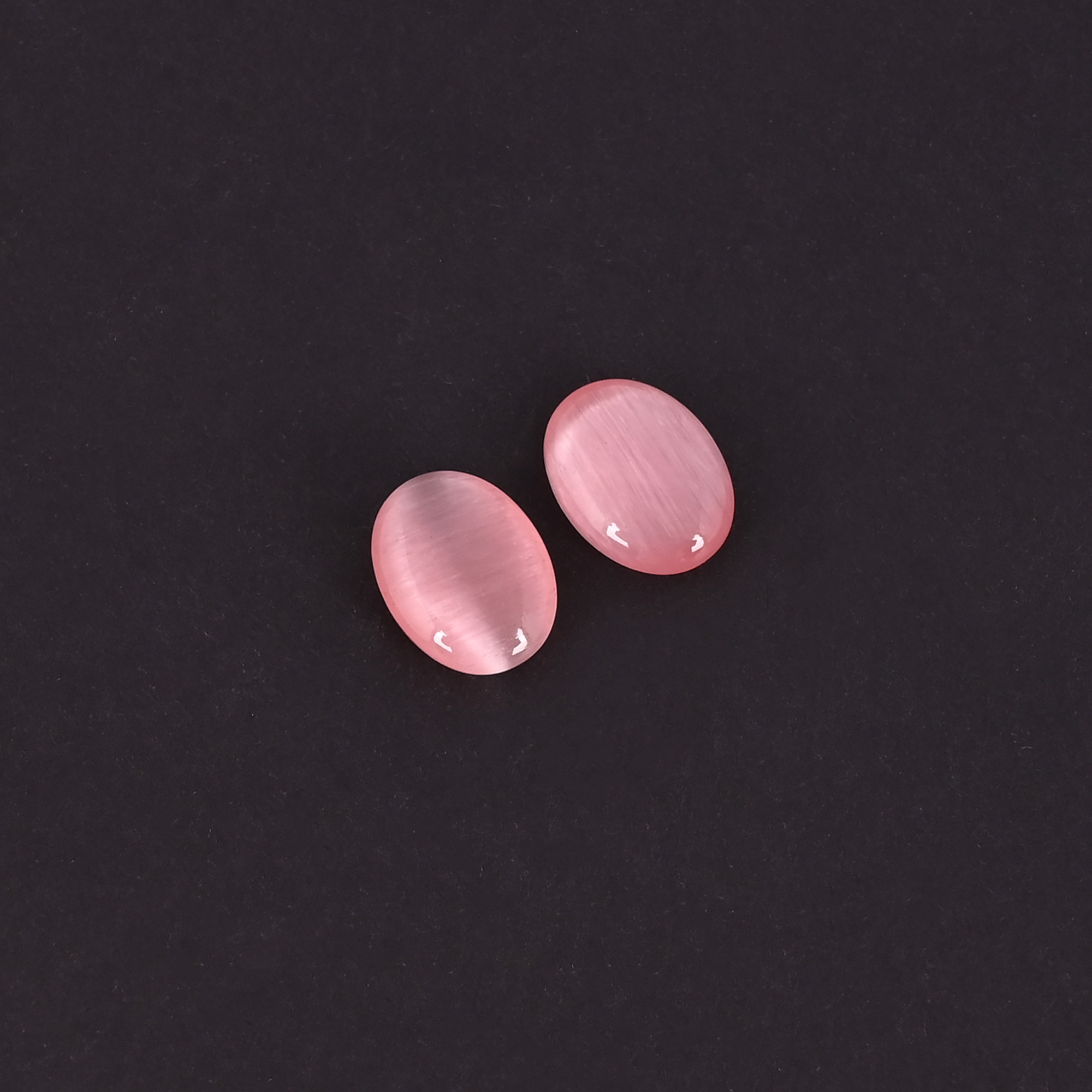 Wholesale Lot Pink Cats Eye For Jewelry Making Ring Earring Loose Oval Gemstone Lot Stone