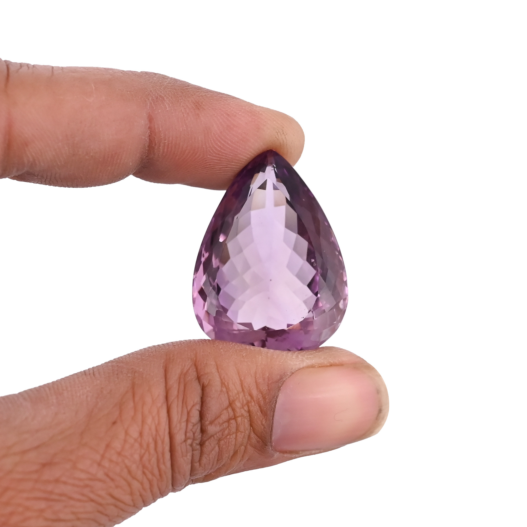 Purple Color Pear Shape Natural Amethyst Size 30x22mm 45 cts for Jewelry Making Ring Necklace Loose Gem Stone