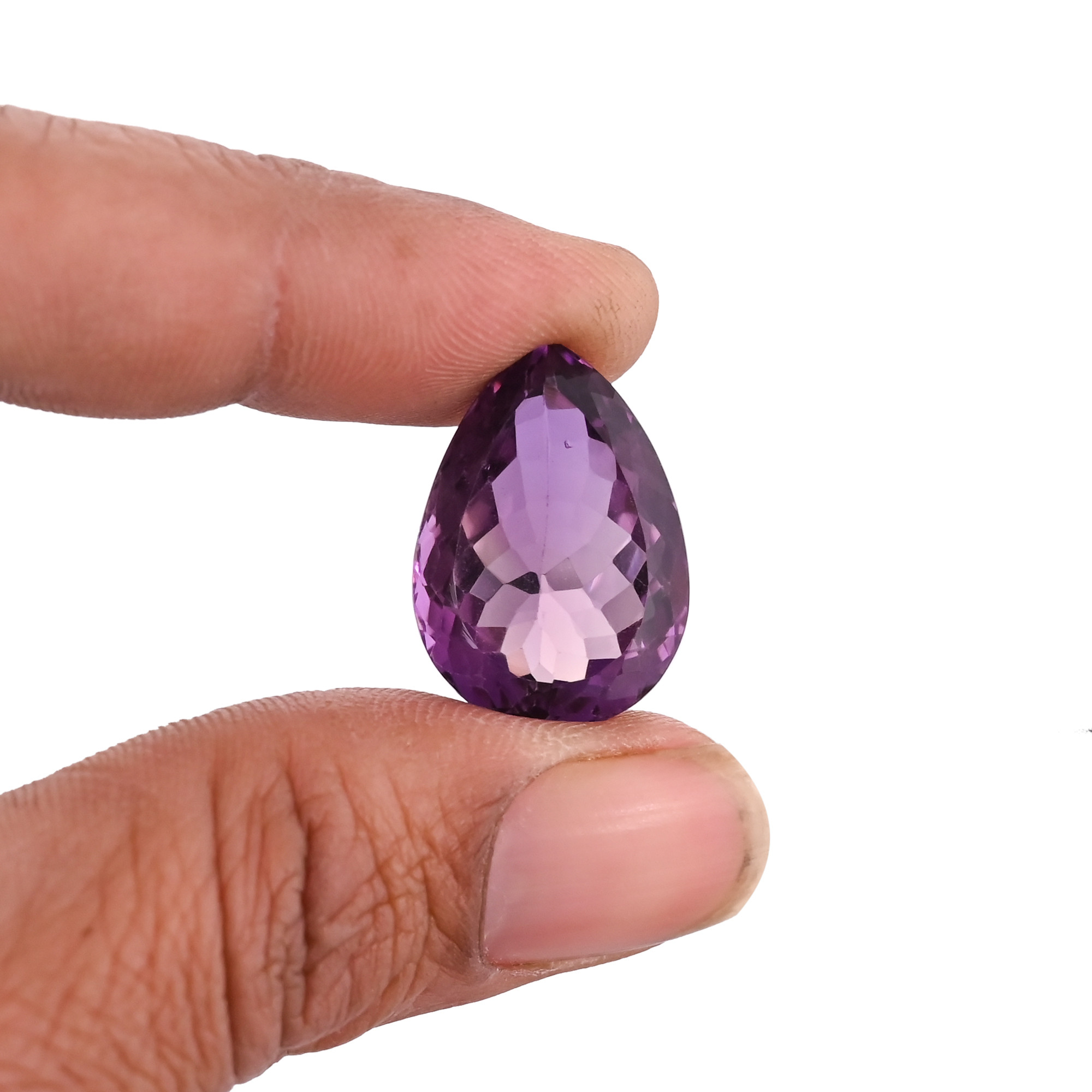 Purple Color Pear Shape Natural Amethyst Size 22x16mm for Jewelry Making Loose Gem Stone Rings