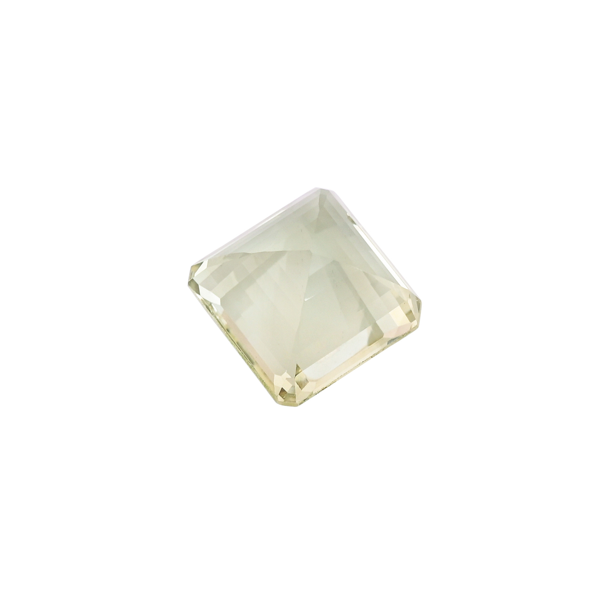 Natural Green Amethyst 20X19MM Square Normal Cut 37Cts 1Piece Gemstone For Making Jewelry