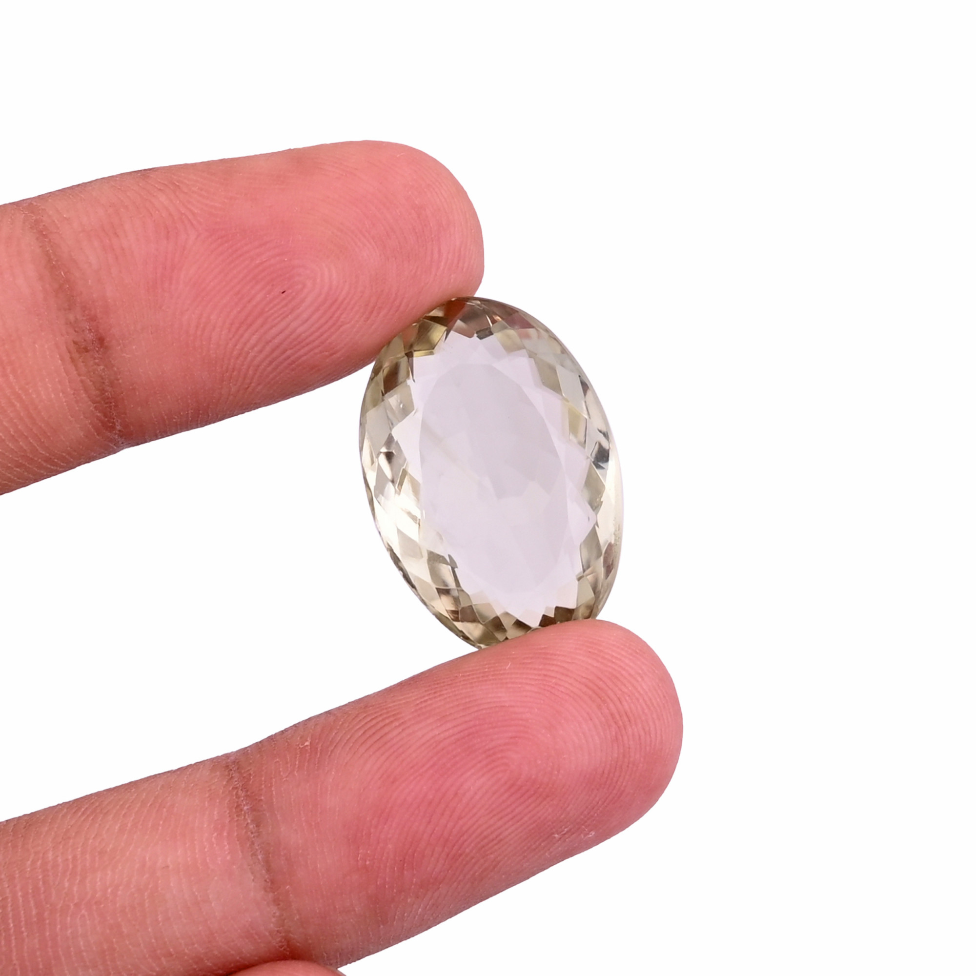 Natural Green Amethyst 23X16MM Oval Normal Cut 21Cts 1Piece Gemstone For Making Jewelry
