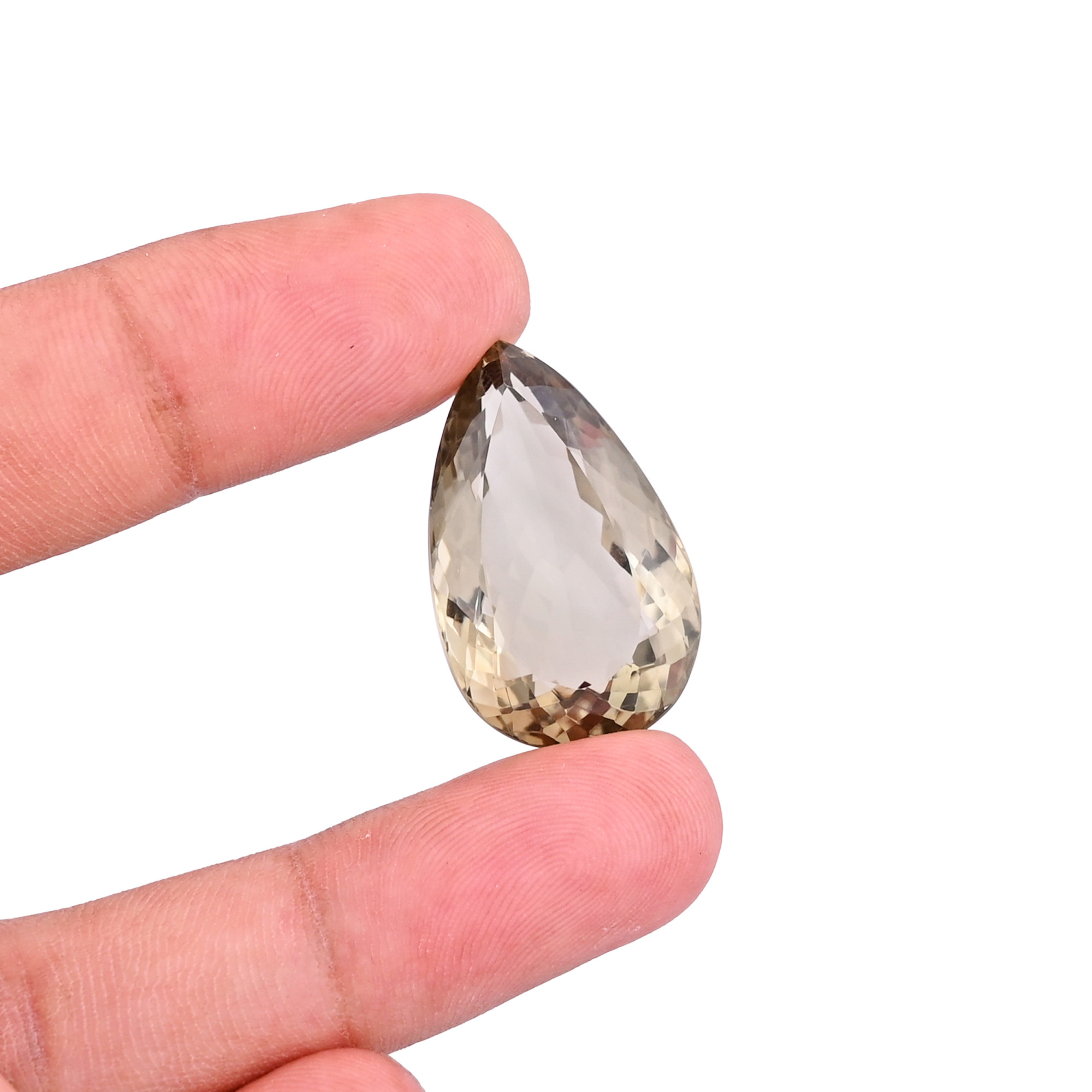 Natural Green Amethyst 27X15MM Pear Normal Cut 30Cts 1Piece Gemstone For Making Jewelry