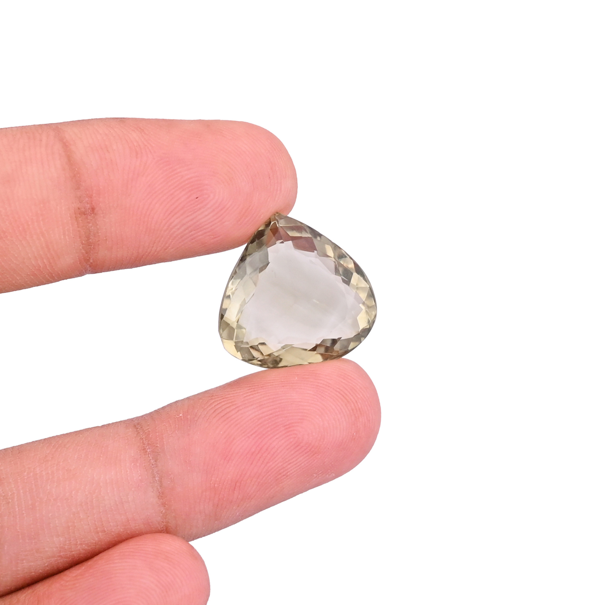 Natural Green Amethyst 16X17MM Heart Normal Cut 16Cts 1Piece Gemstone For Making Jewelry