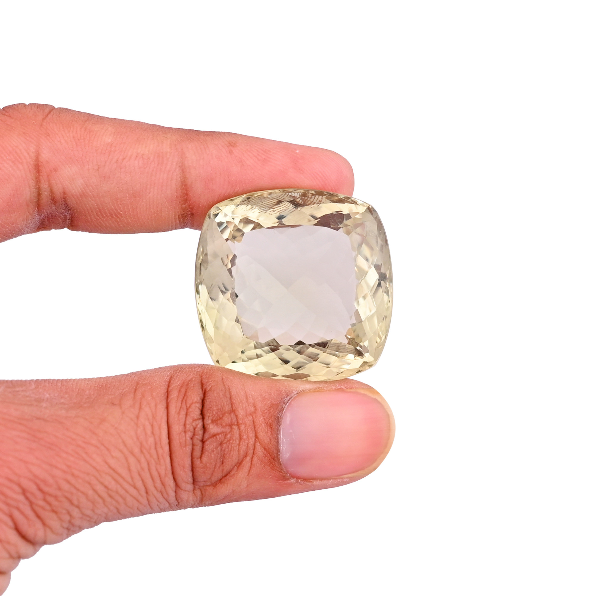 Natural Green Amethyst 28MM Cushion Normal Cut 905Cts 1Piece Gemstone For Making Jewelry