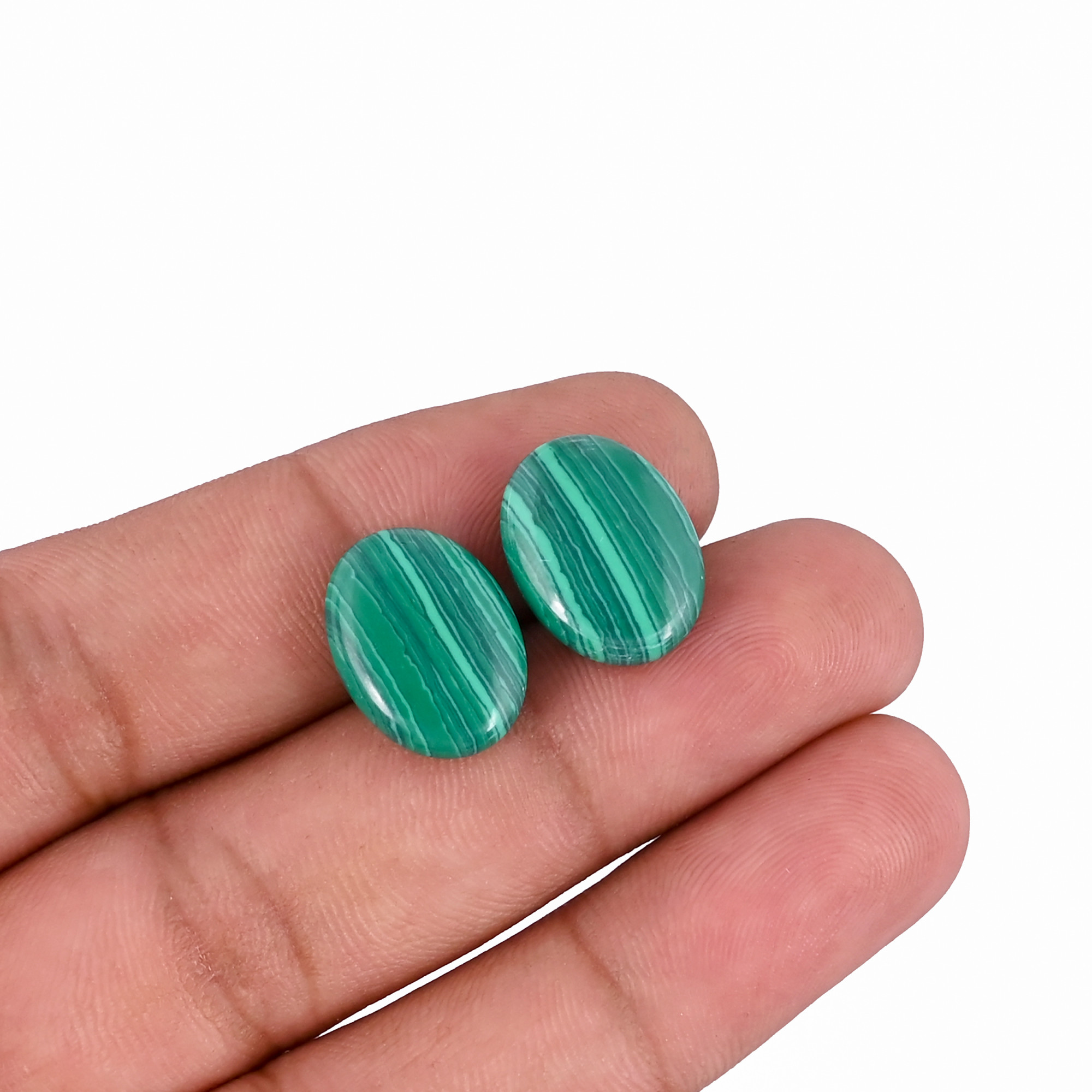 Malachite Loose Oval Cabochon Gemstone Wholesale Lot Stone For Custom Jewelry Making Ring Earring