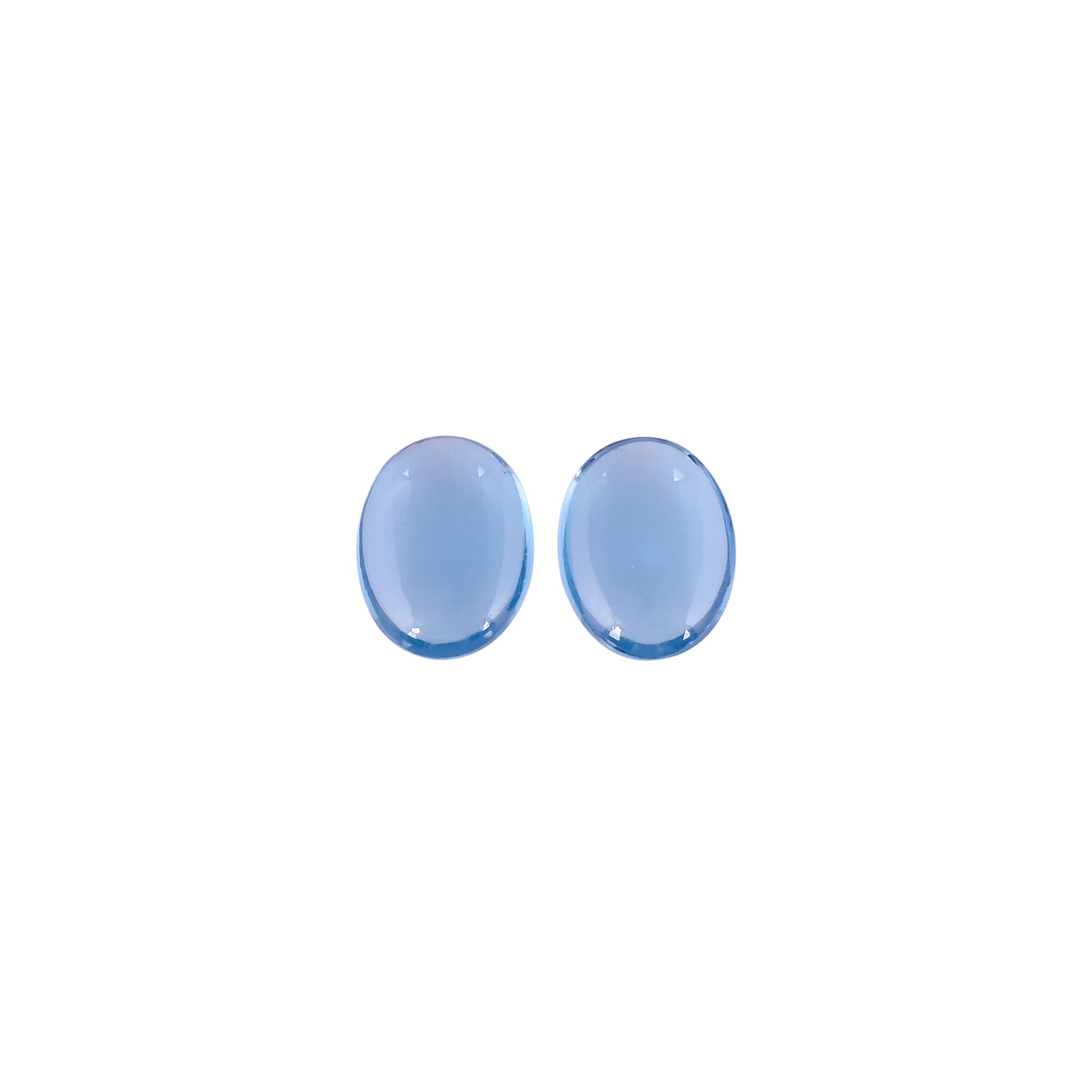 London Blue Topaz Hydro 16x12 MM Oval Cabochon Loose Gemstone for Jewelry Making Ring Earrings Handcrafted Gemstones