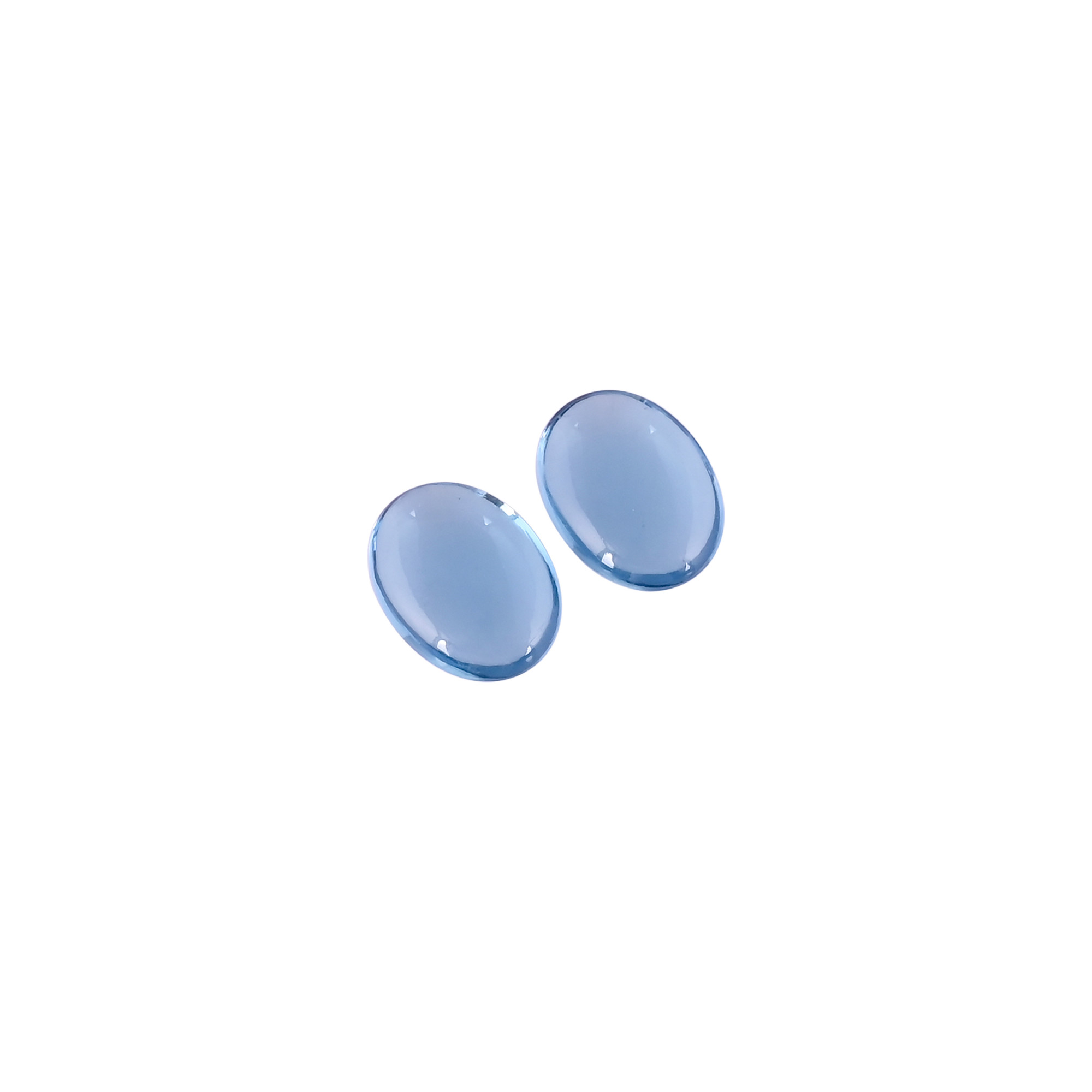 London Blue Topaz Hydro 16x12 MM Oval Cabochon Loose Gemstone for Jewelry Making Ring Earrings Handcrafted Gemstones