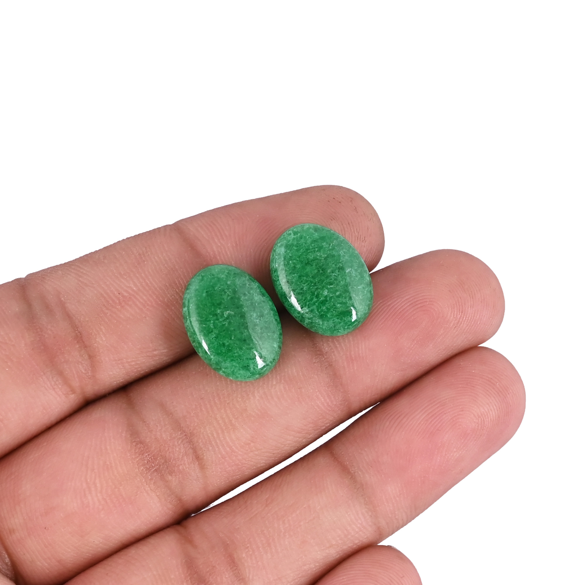Wholesale Lot Green Jade Eye Loose Oval Gemstone Lot Stone For Jewelry Making Ring Earring