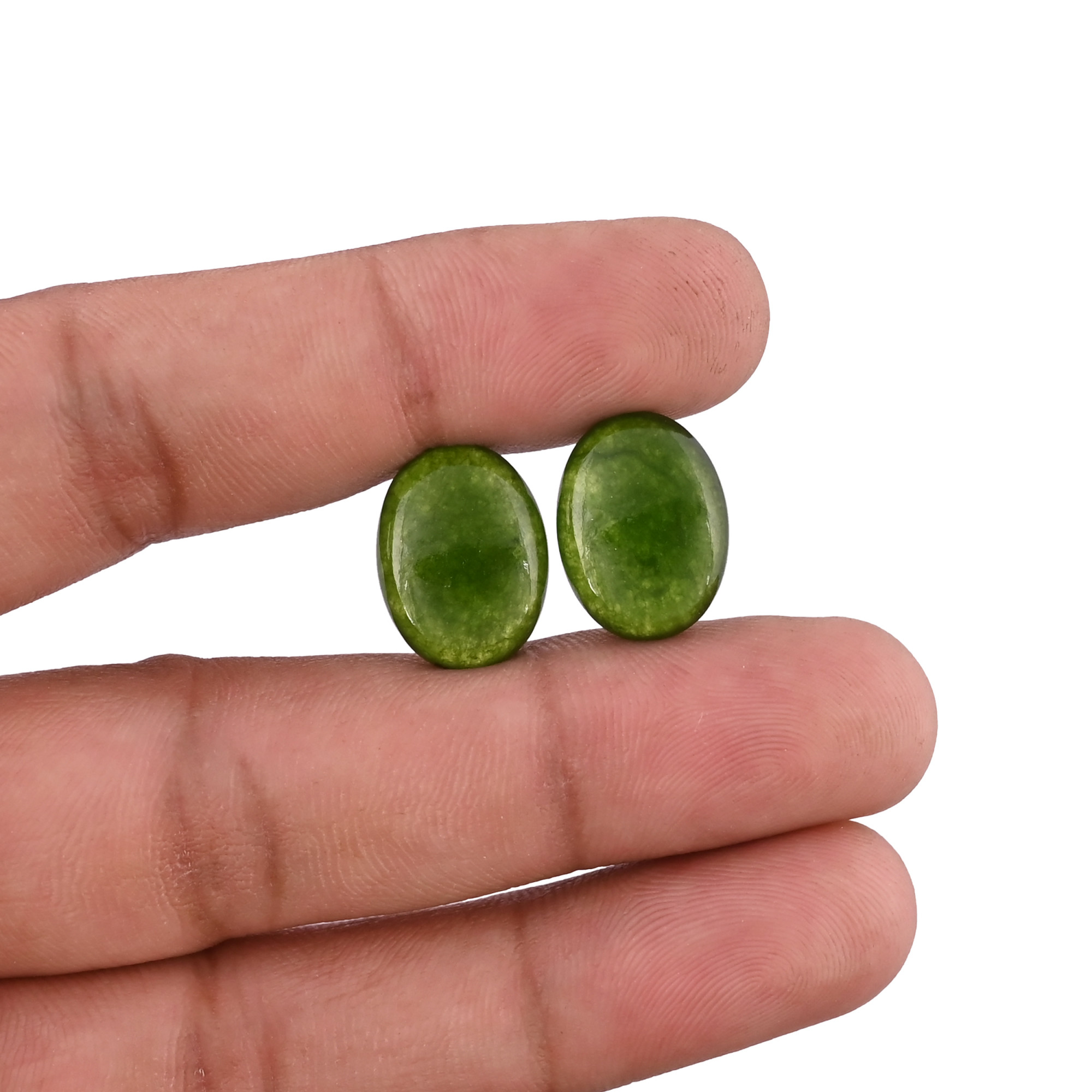 Green Jade Loose Oval Cabochon Gemstone Wholesale Lot Stone For Jewelry Making Stone Ring