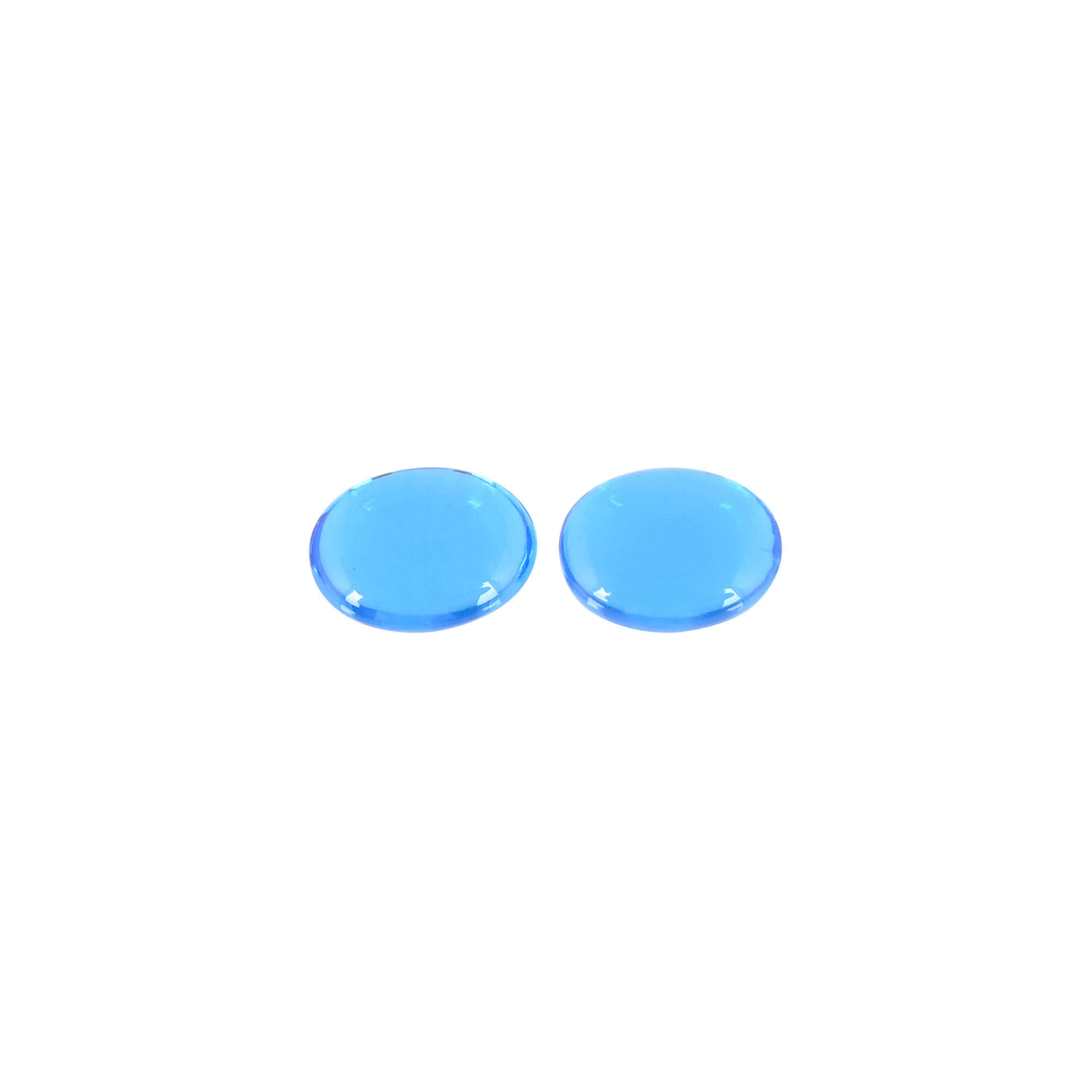 Sparkling Sky Blue Topaz Hydro Quartz Smooth 16x12mm Oval Cabochon Loose Gemstone Jewelry Making Dangle Earring