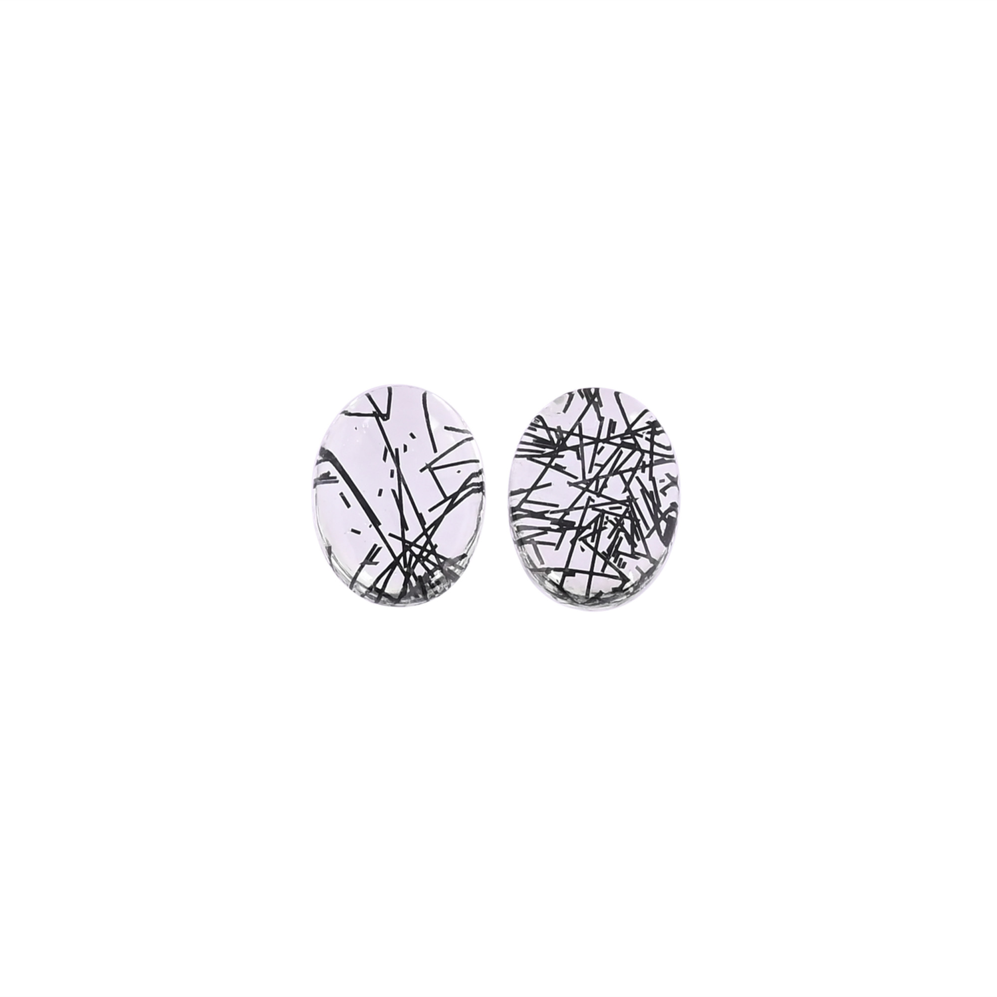 Black Rutile Loose Oval Cabochon Gemstone Wholesale Lot Stone For Jewelry Making Stone Ring Earring