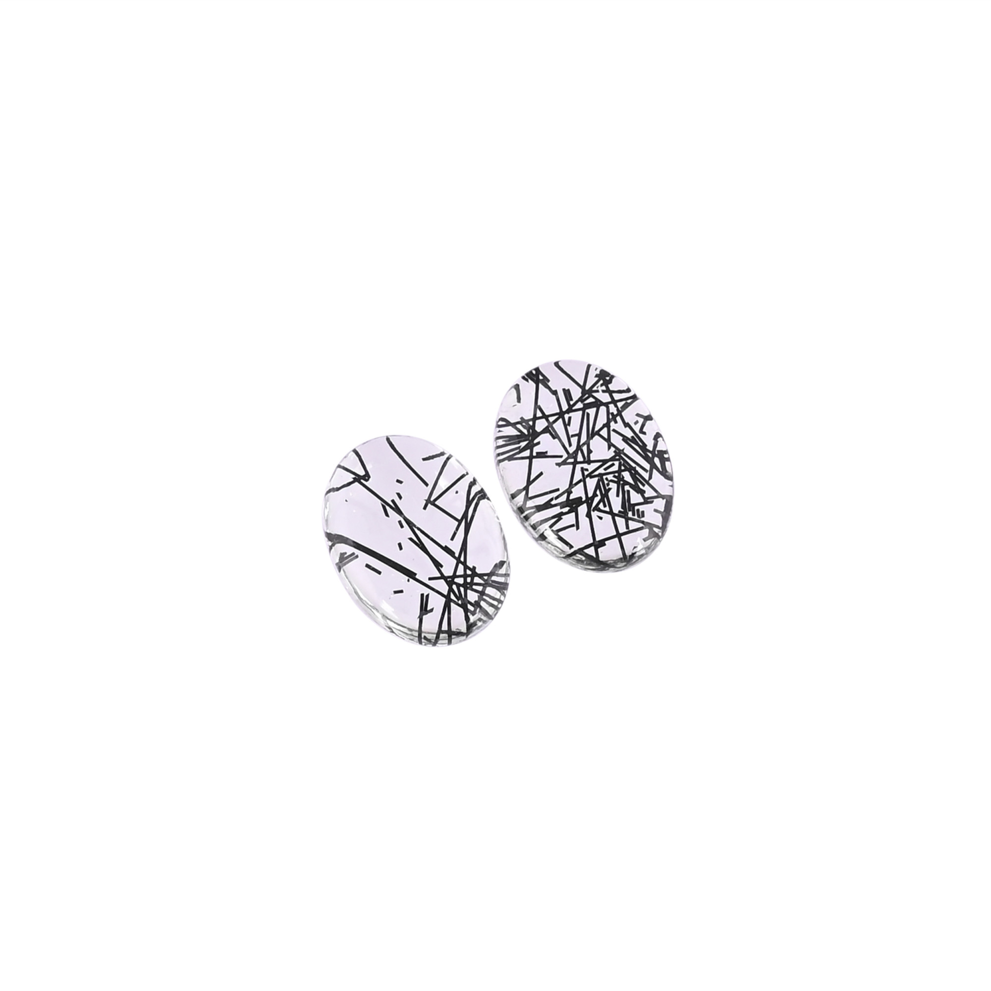 Black Rutile Loose Oval Cabochon Gemstone Wholesale Lot Stone For Jewelry Making Stone Ring Earring