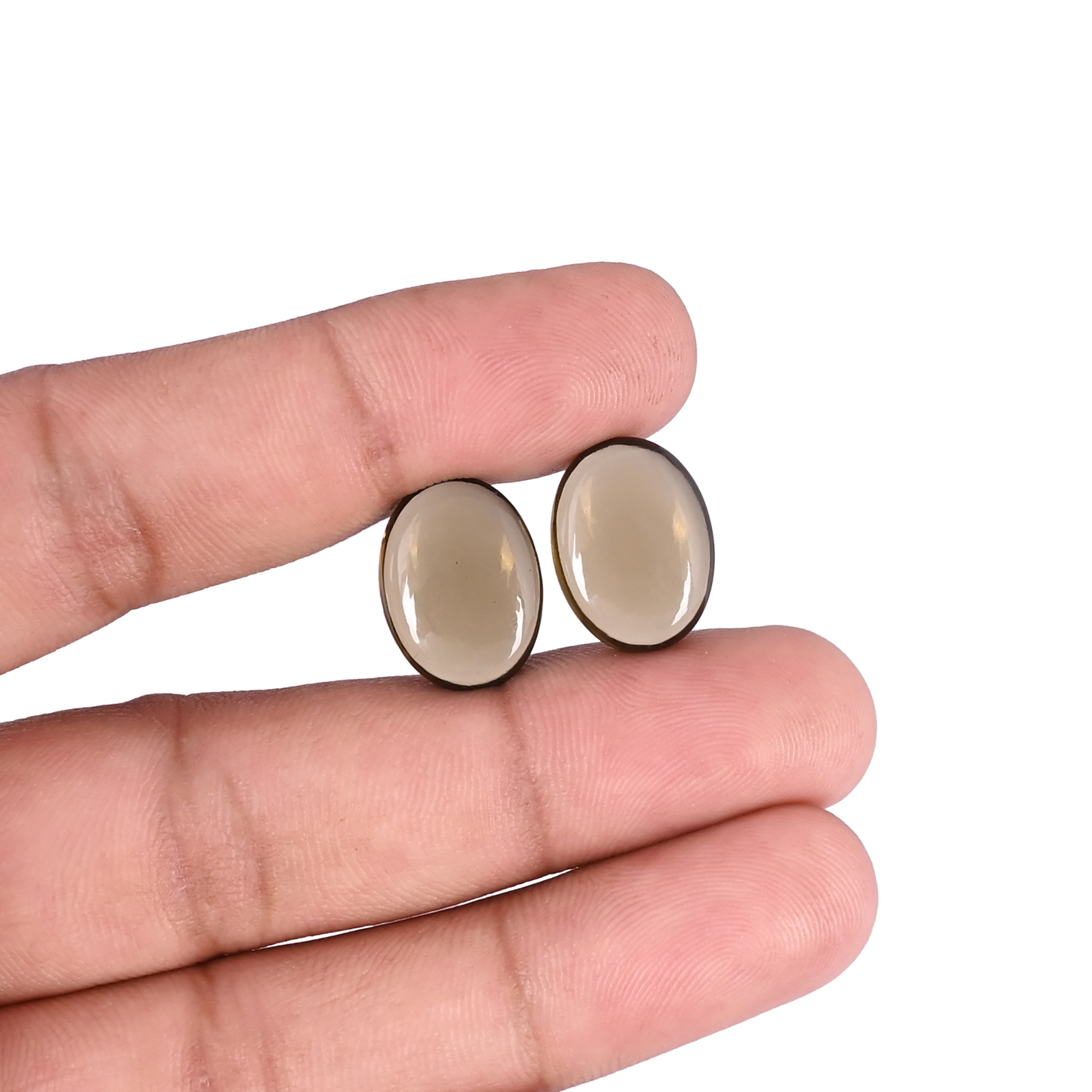 Smoky Hydro Gemstone Lot For Jewelry Making Ring Earring Loose Oval Stone Wholesale Lot