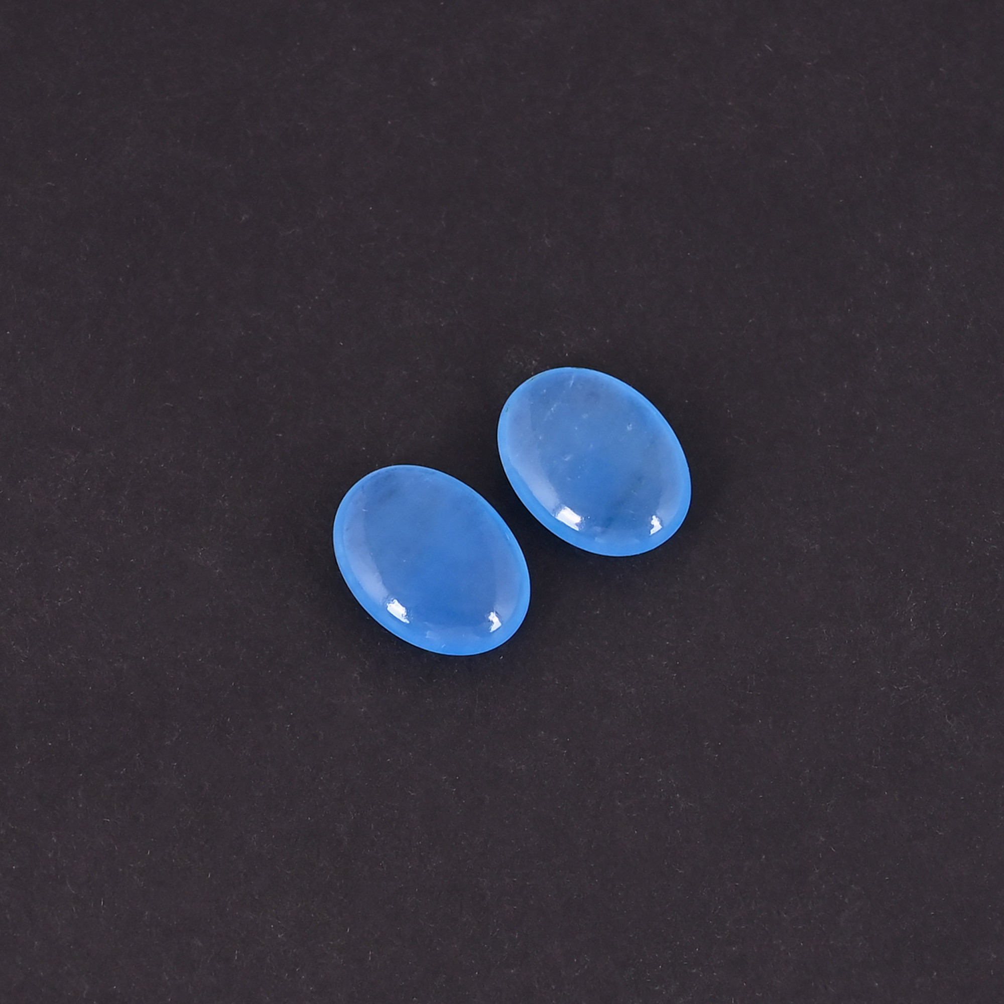 Wholesale Blue Jade Loose Oval Gemstone Lot Stone For Custom Jewelry Making Ring Earring