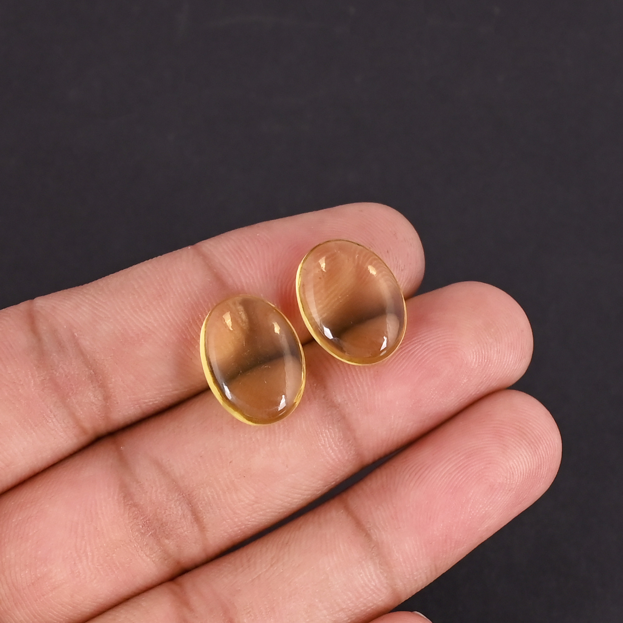 High-Polished Lemon Hydro Quartz Faceted Oval Briolette 12x16mm Loose Gemstone Pendant for Necklace Making Jewelry Jewelry