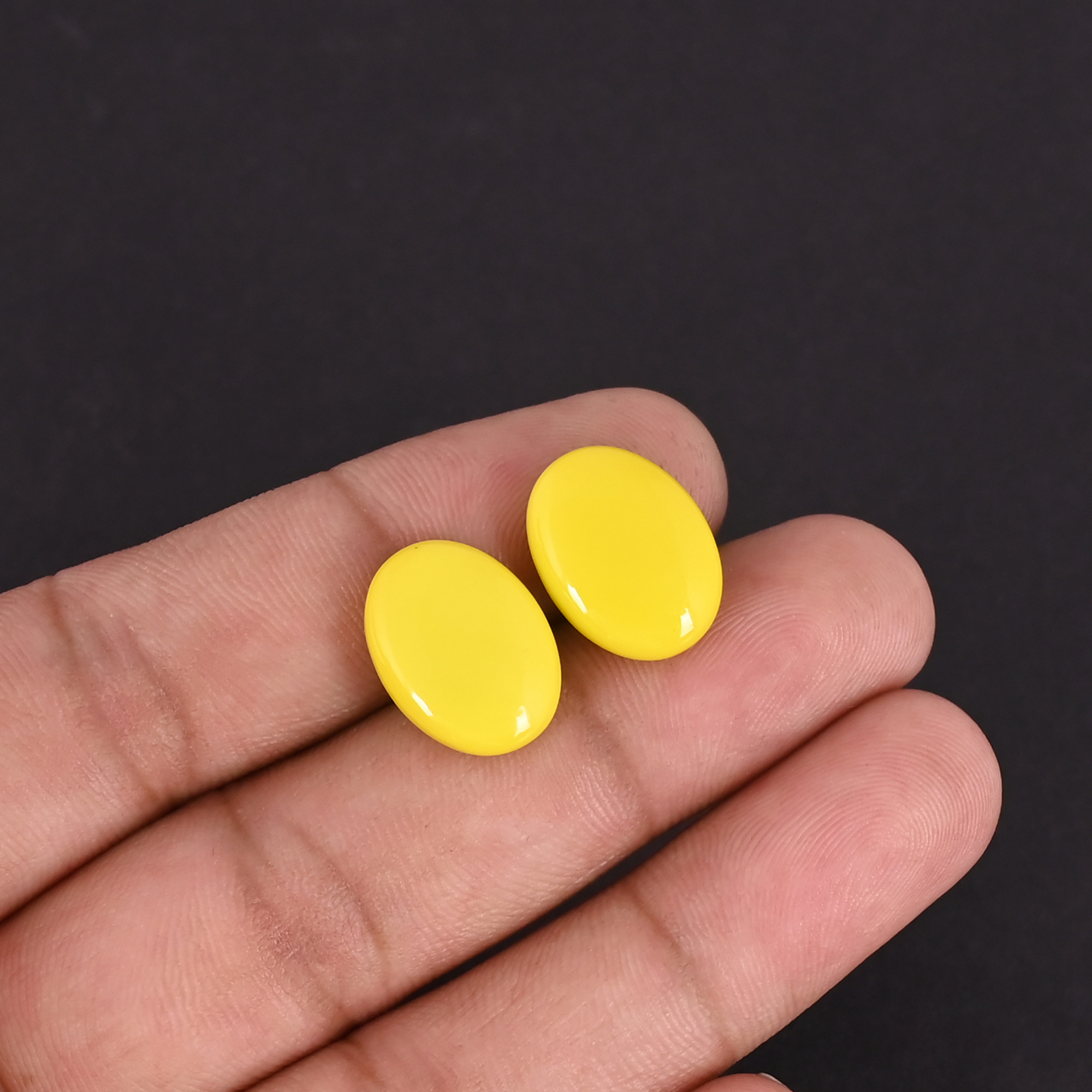 Yellow Chalcedony Wholesale Lot Loose Oval Gemstone  Lot Stone For Jewelry Making